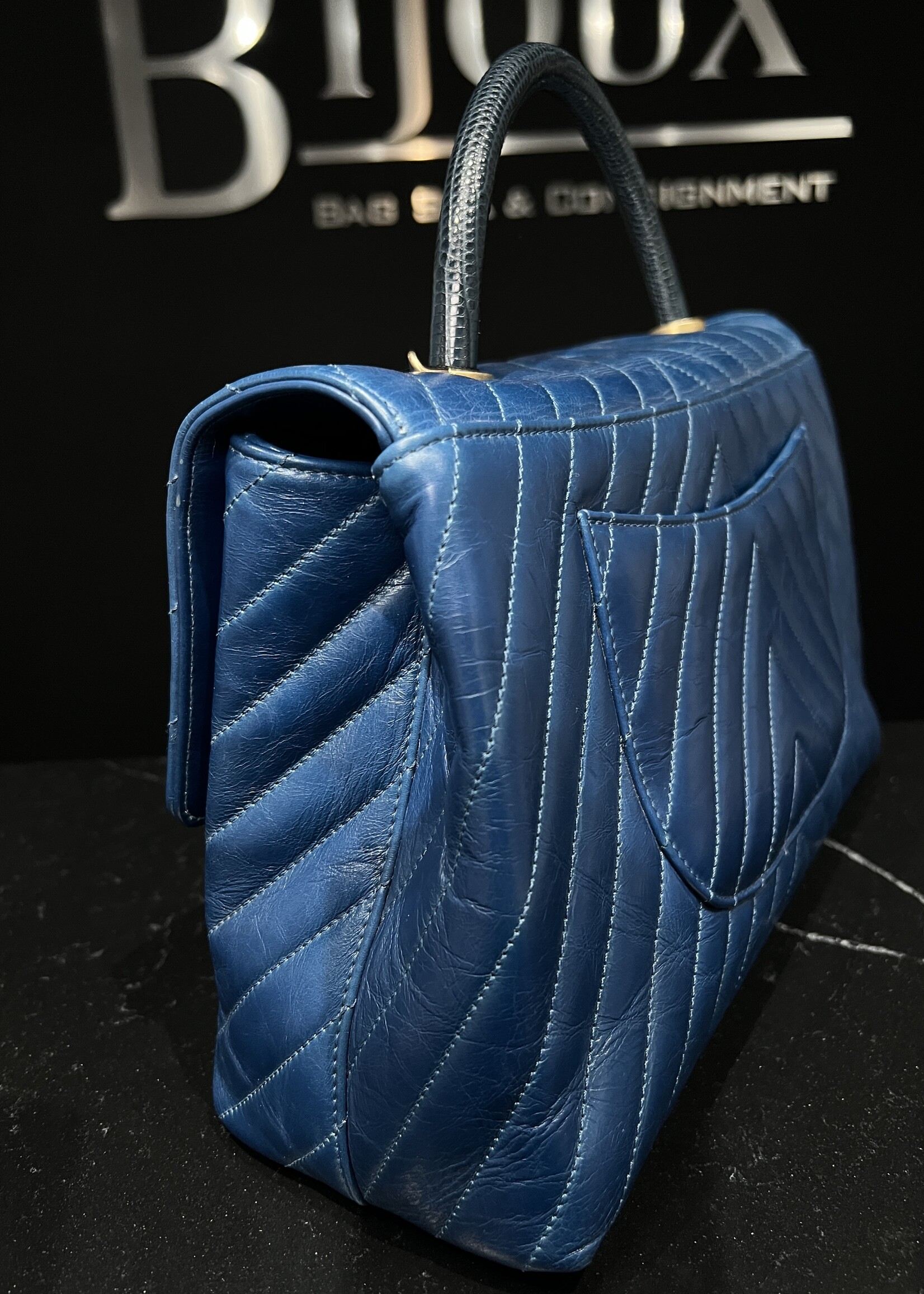 Chanel Chanel Large Lizard Top Handle