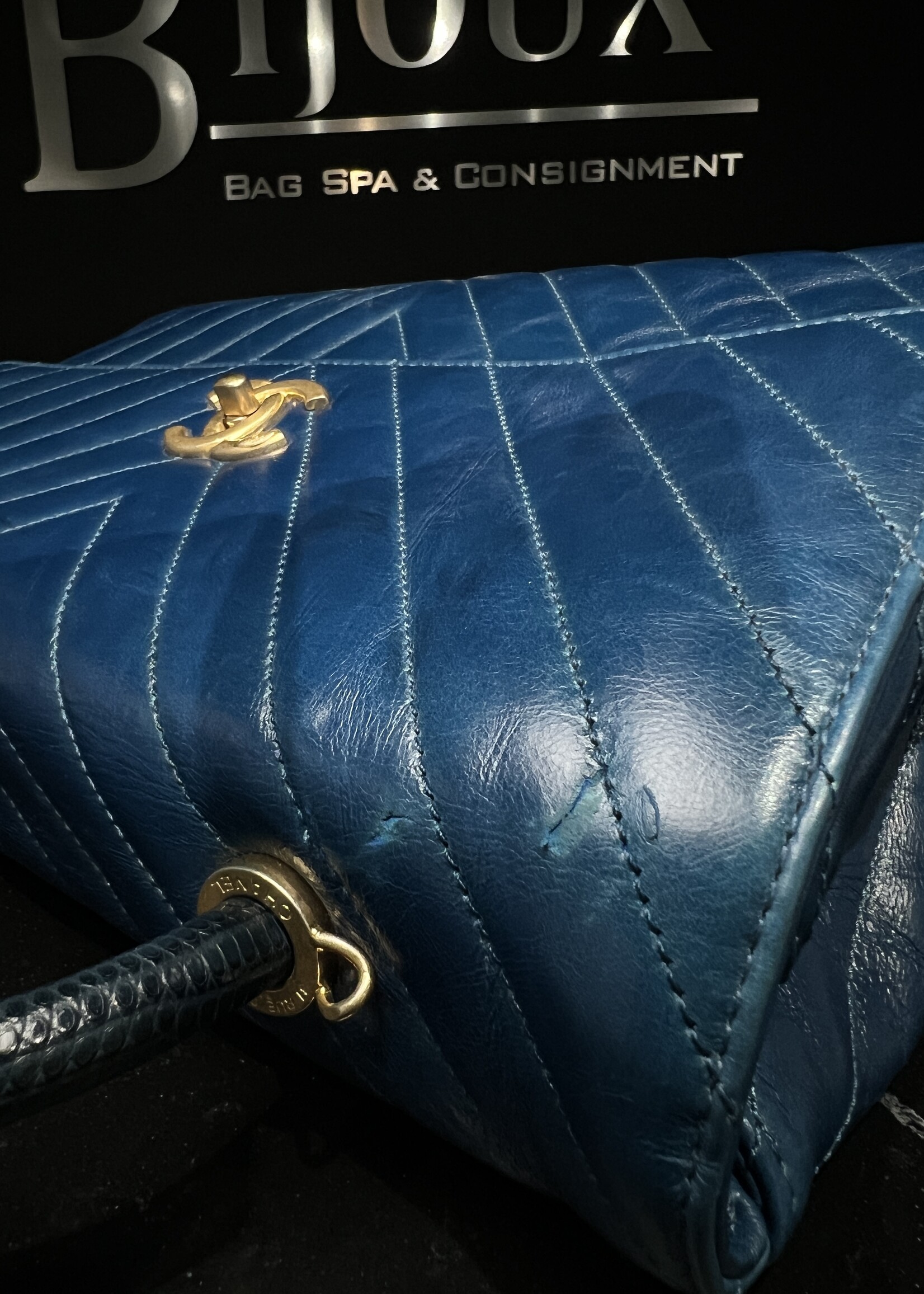 Chanel Chanel Large Lizard Top Handle