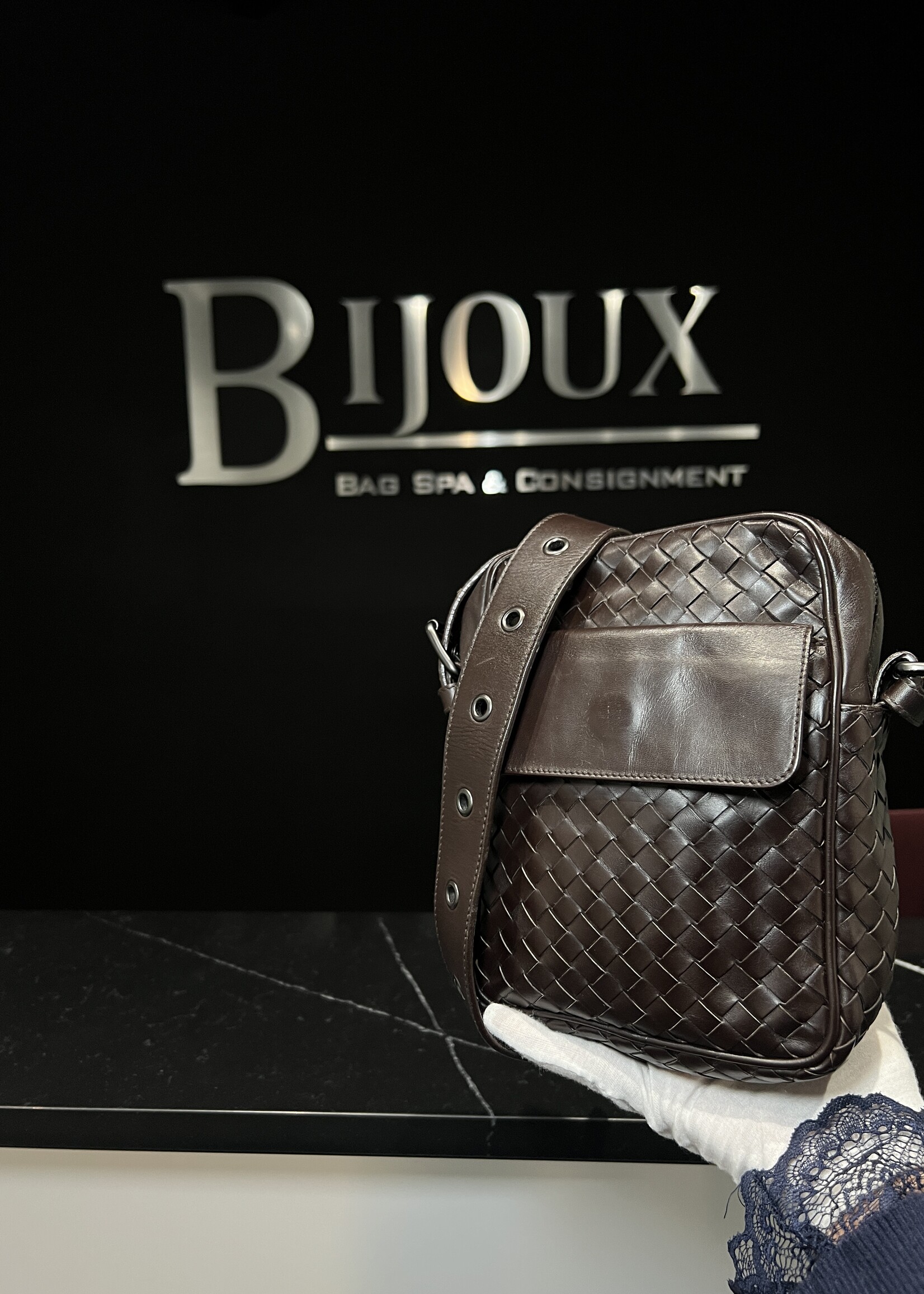 Bottega Veneta Bottega Venetta Intrecciato Leather Bag