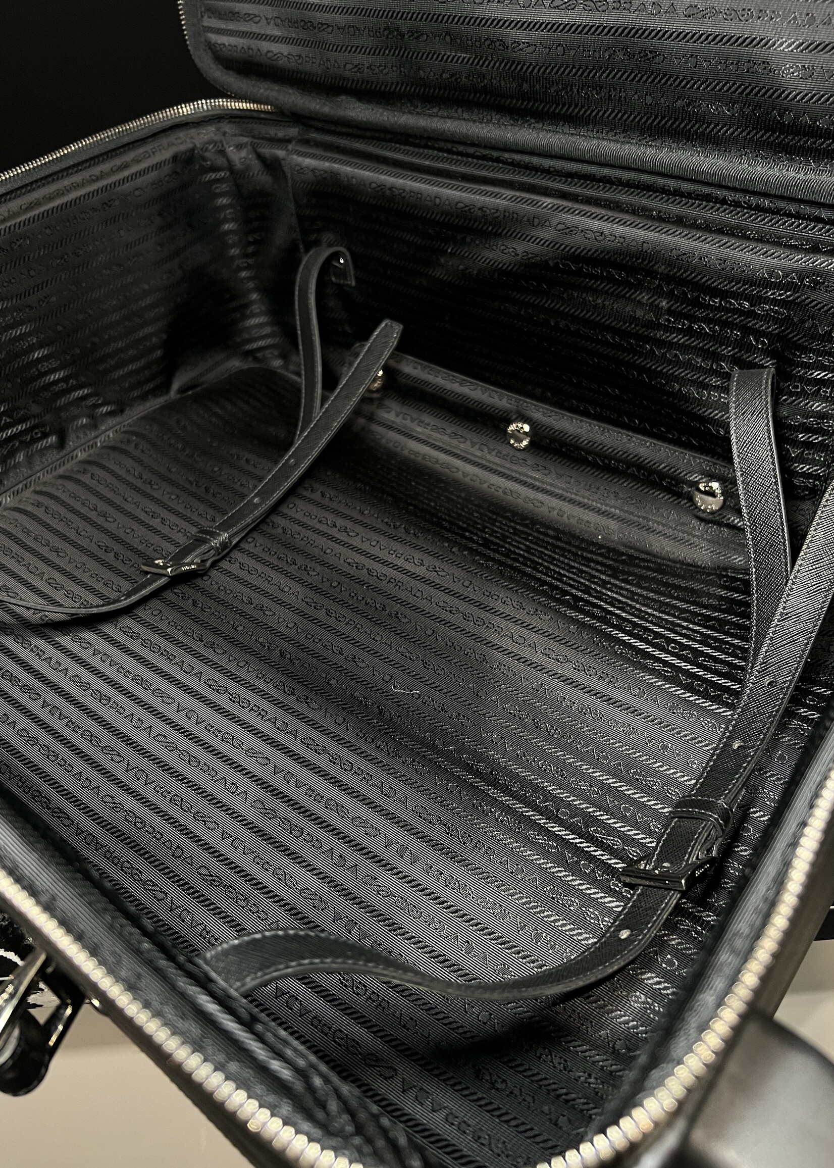 Prada SOLD - Prada Saffiano Leather Rolling Carry-On