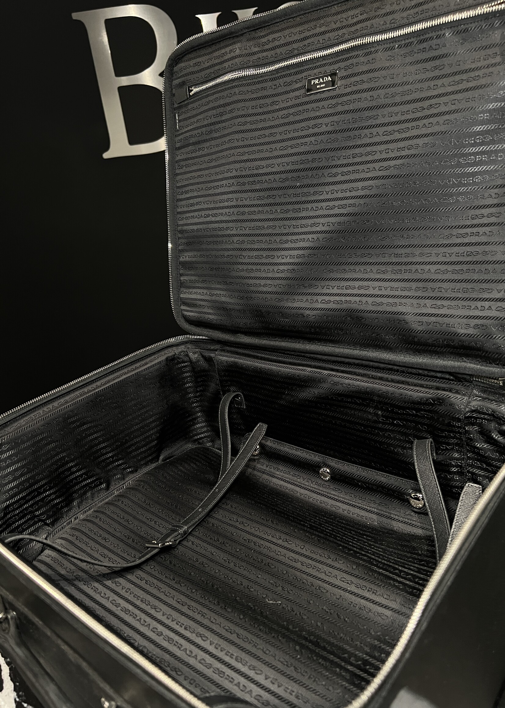 Prada SOLD - Prada Saffiano Leather Rolling Carry-On