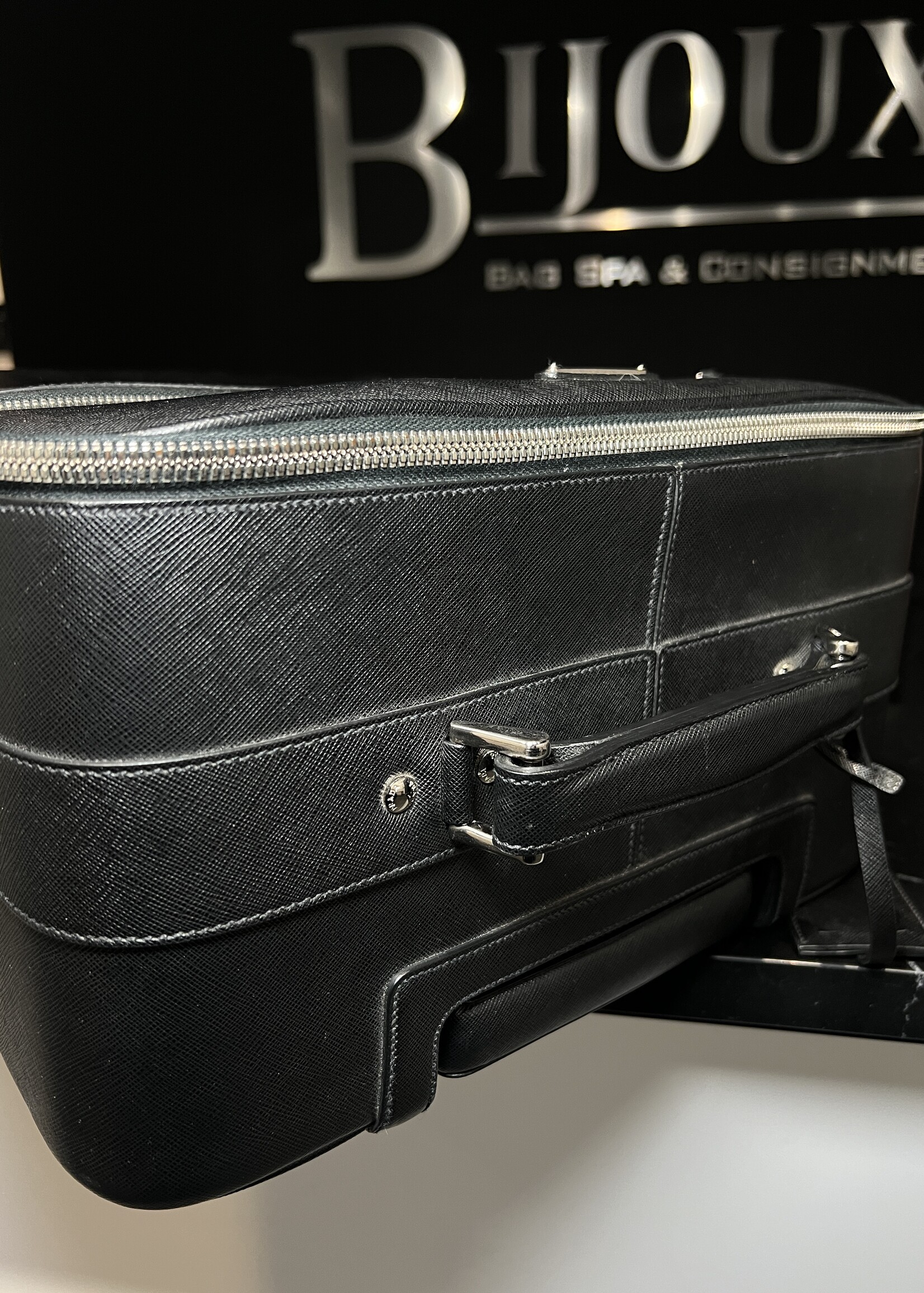 Prada SOLD - Prada Saffiano Leather Rolling Carry-On