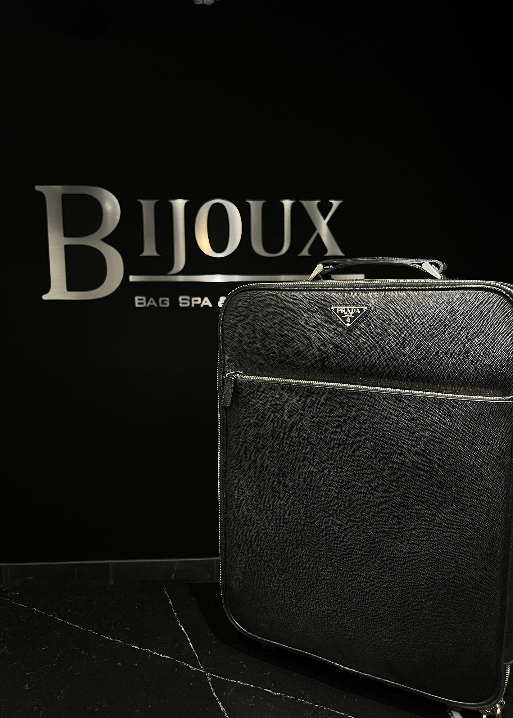 Prada SOLD - Prada Saffiano Leather Rolling Carry-On
