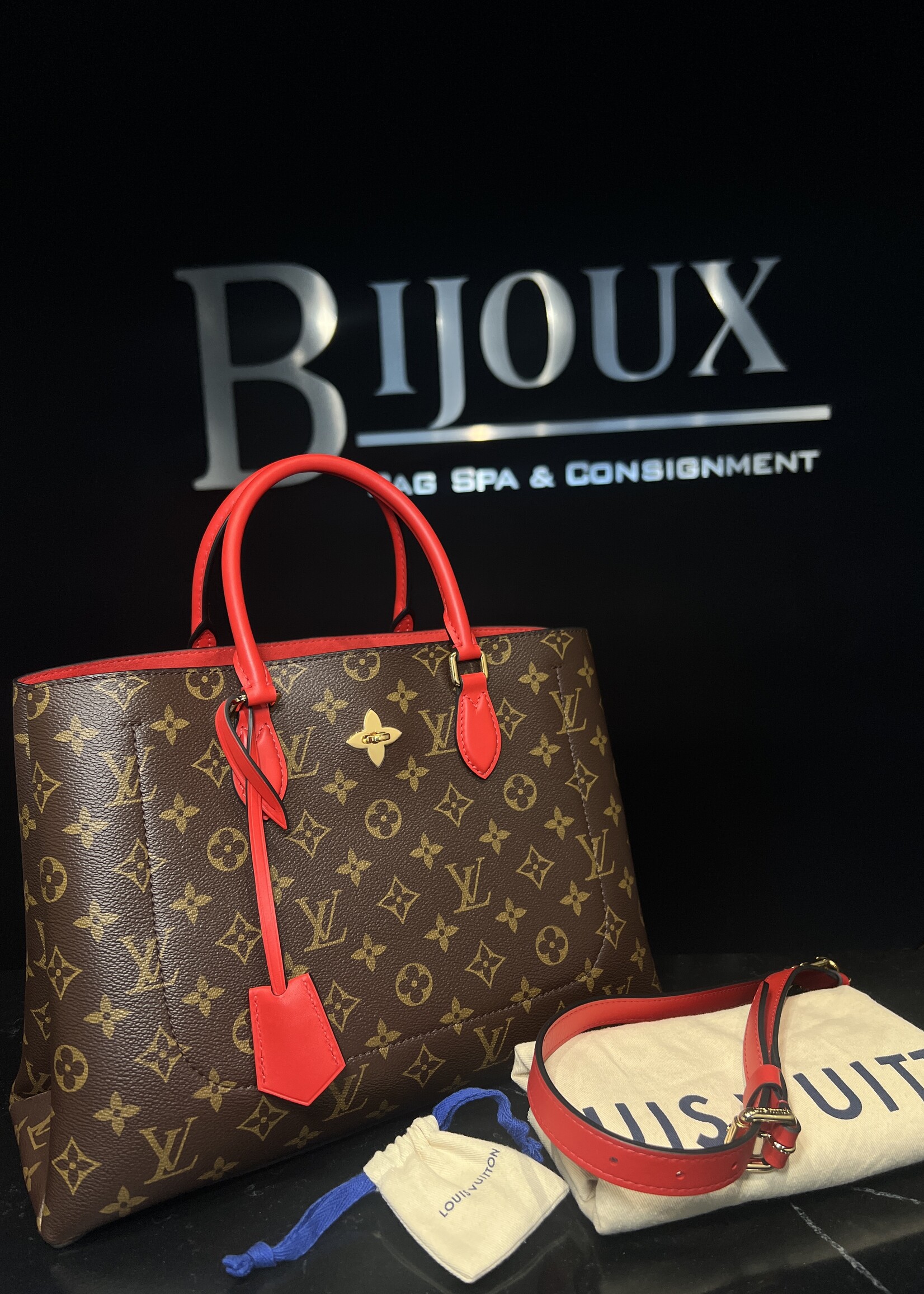 Louis Vuitton Louis Vuitton Flower Tote  Coquelicot