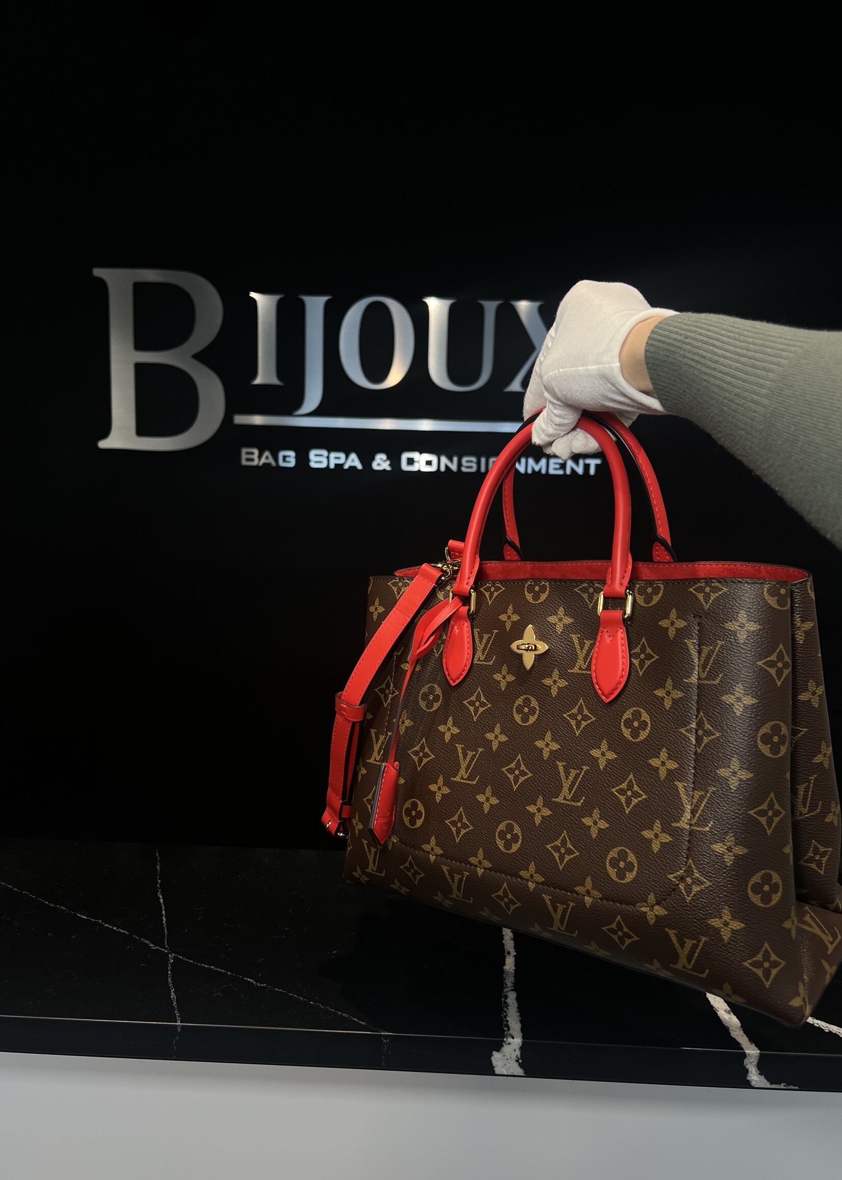 Louis Vuitton Louis Vuitton Flower Tote  Coquelicot