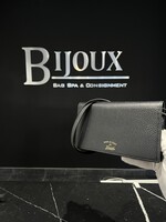 Gucci Gucci Black Grained Swing Wallet on Chain