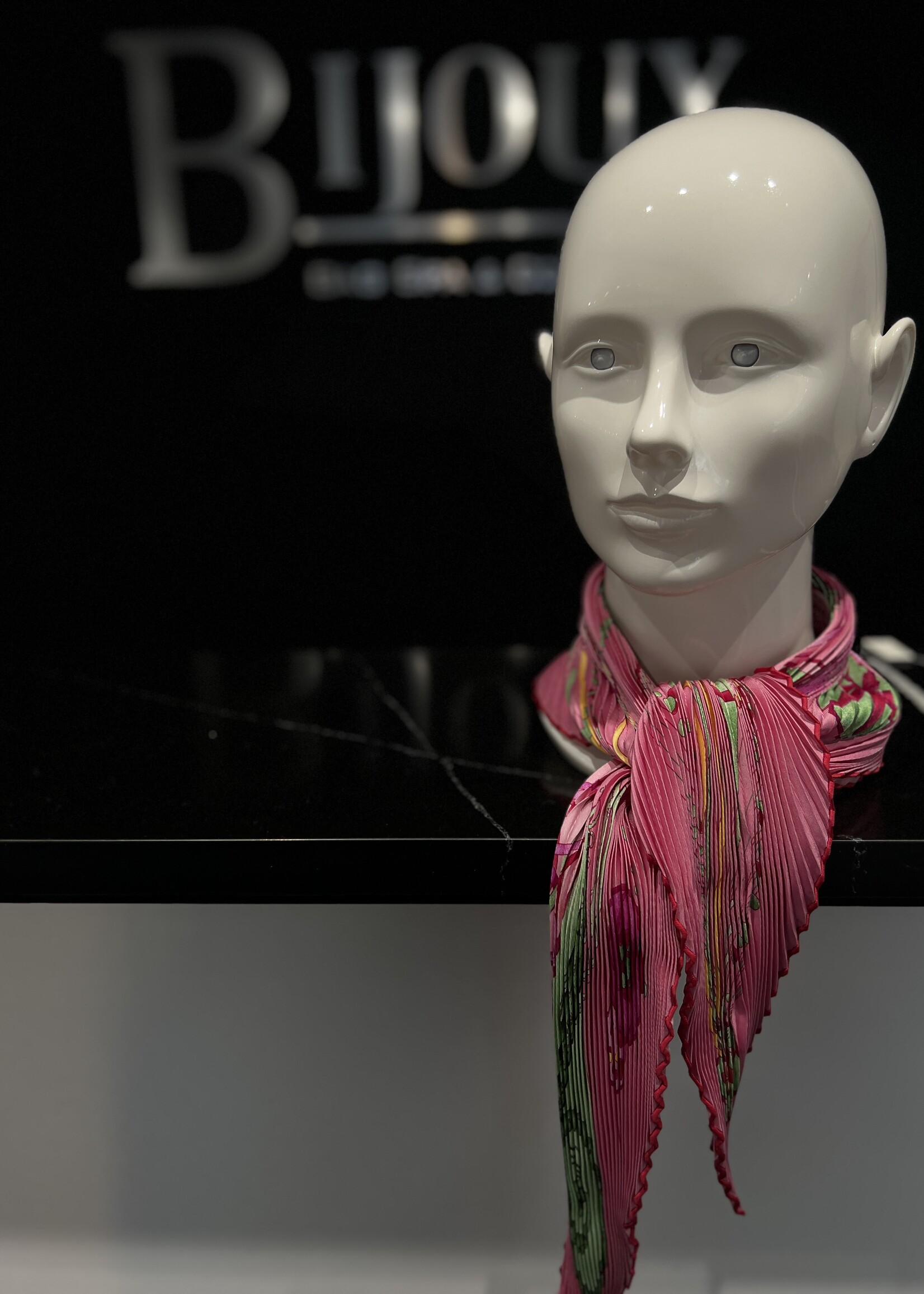 Hermes Hermes Pleated Pink Scarf