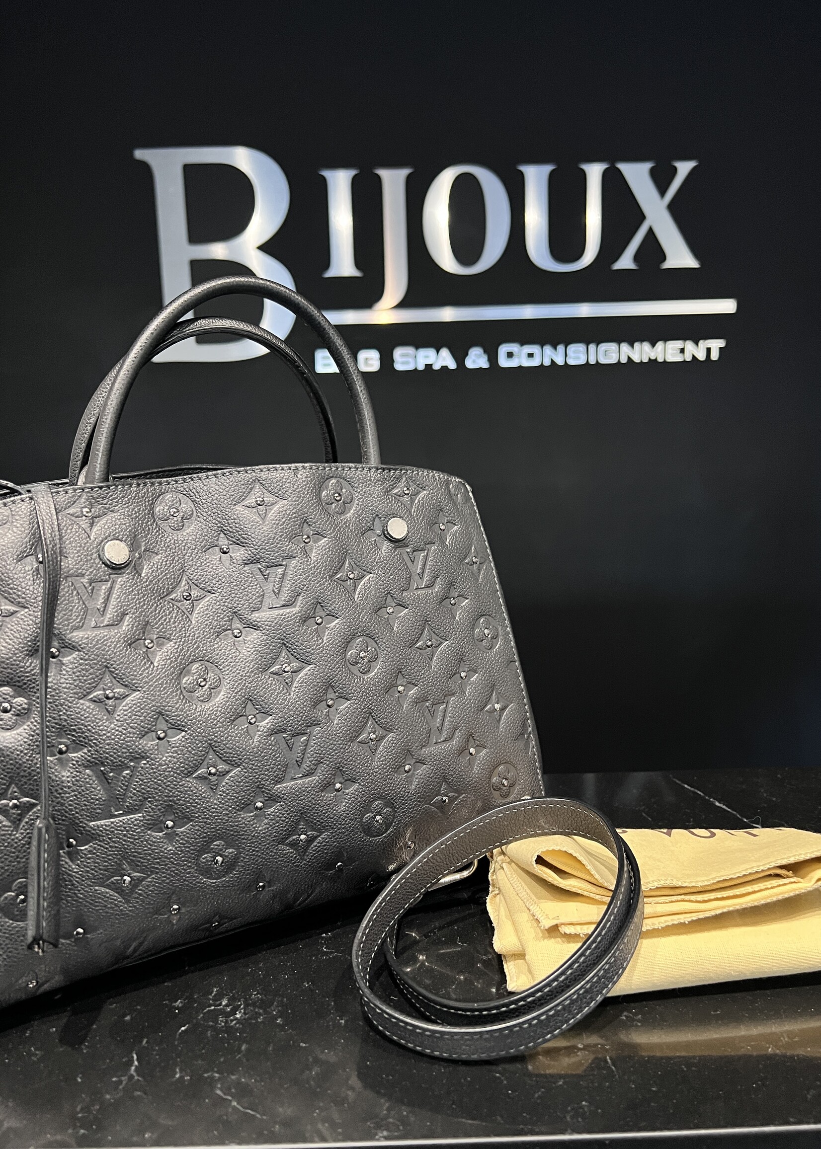 Louis Vuitton SOLD - Louis Vuitton Montaigne MM Studded Black