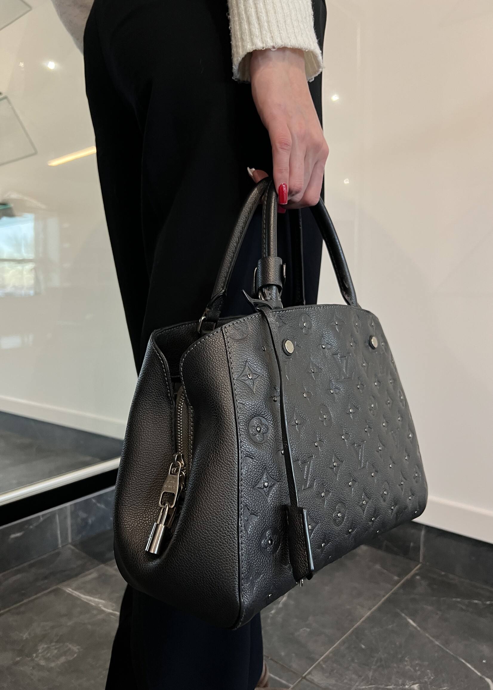 Louis Vuitton SOLD - Louis Vuitton Montaigne MM Studded Black