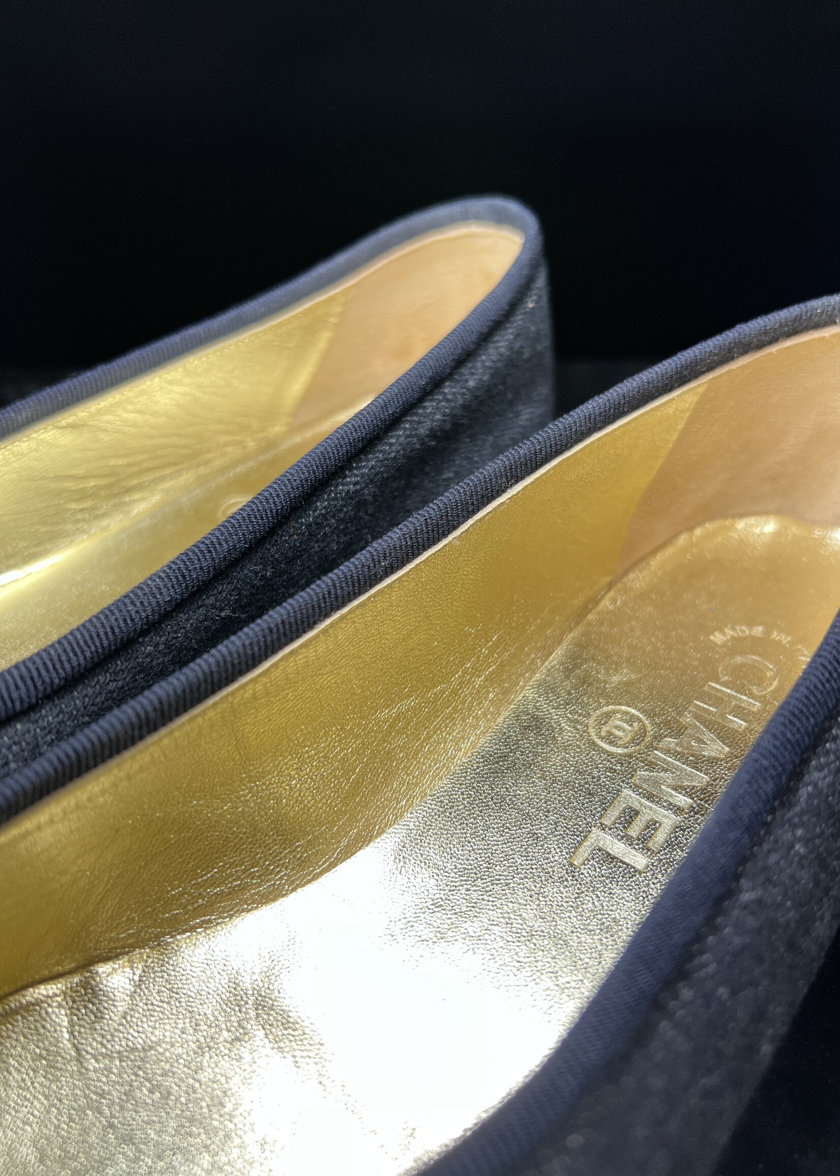 Chanel Chanel Blue Denim Ballet Flats 40