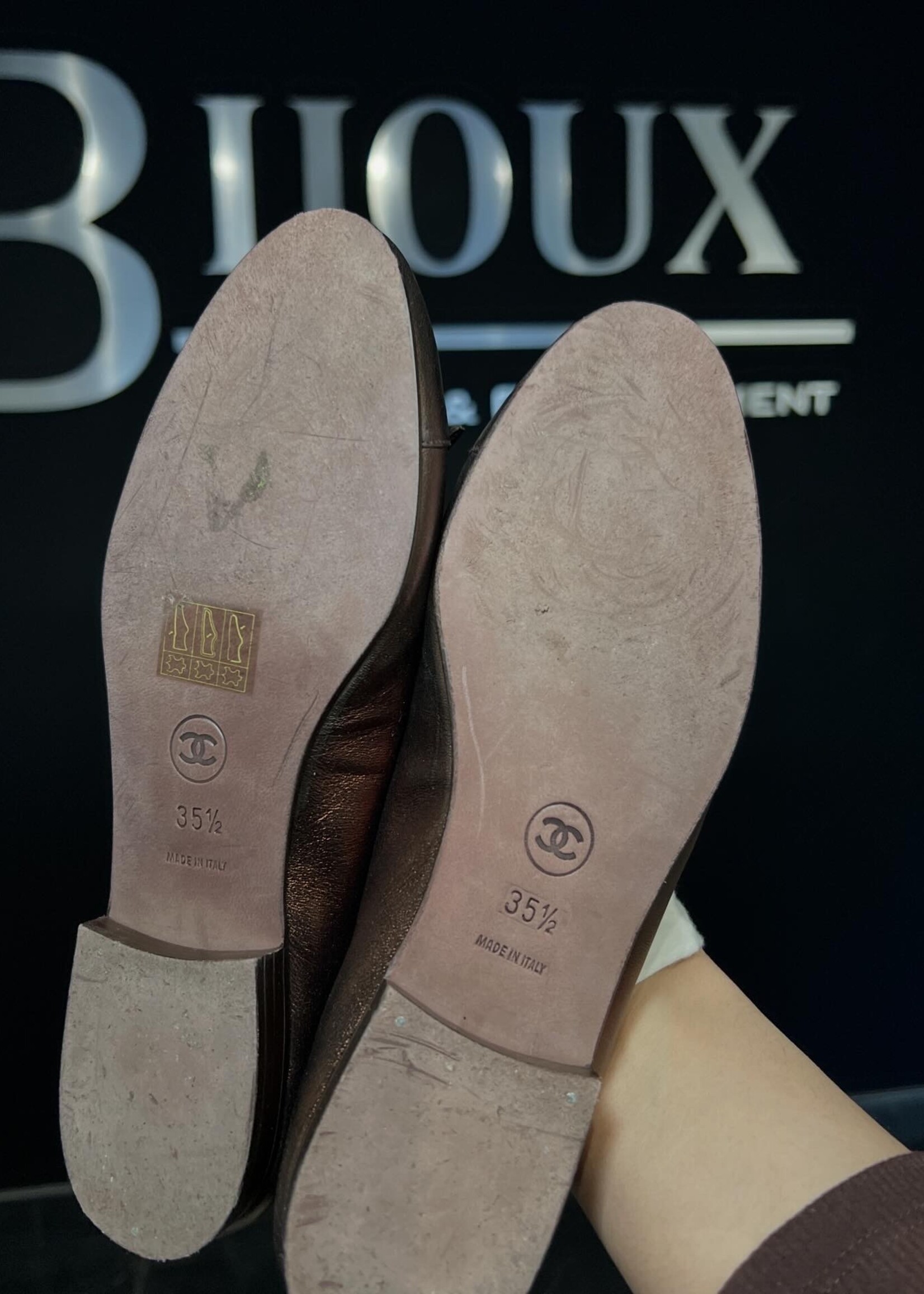 Chanel Chanel Bronze Ballet Flats 35.5