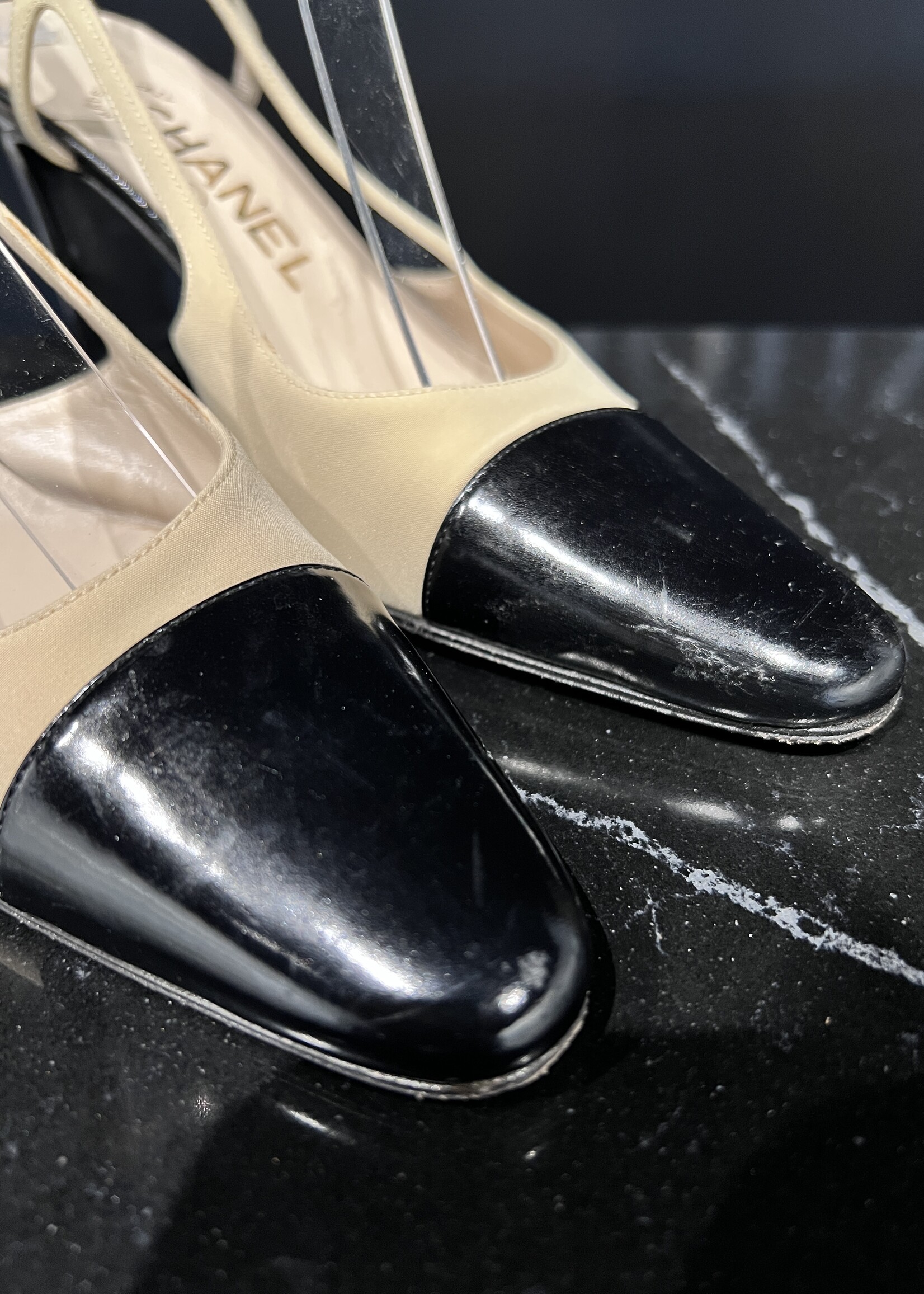 Chanel Chanel Slingback Nude Pumps 36