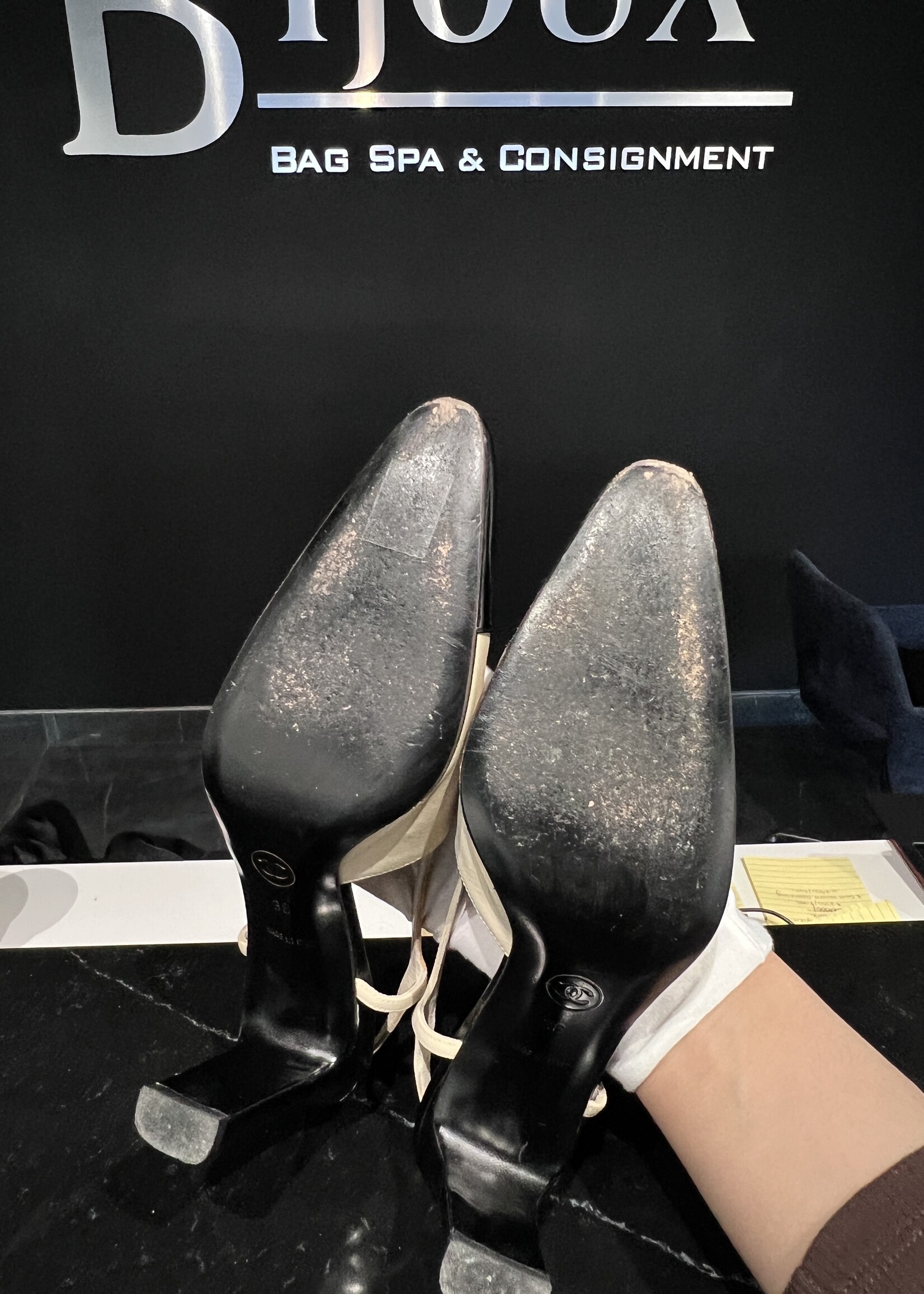 Chanel Chanel Slingback Nude Pumps 36