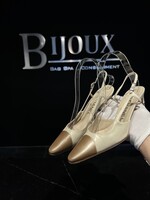 Chanel SOLD - Chanel Slingback Cream 36