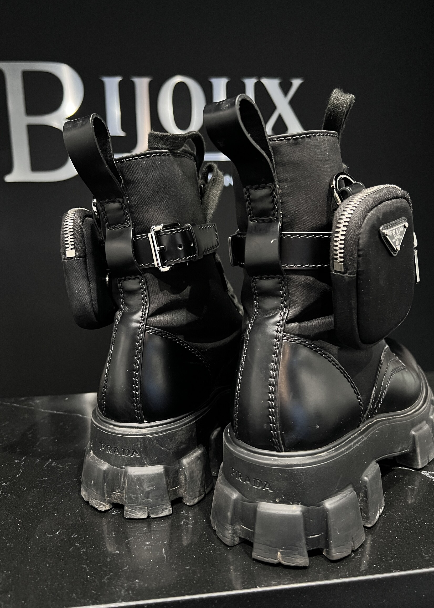 Prada Prada Monolith With Pouch  Boots 6.5M/9W