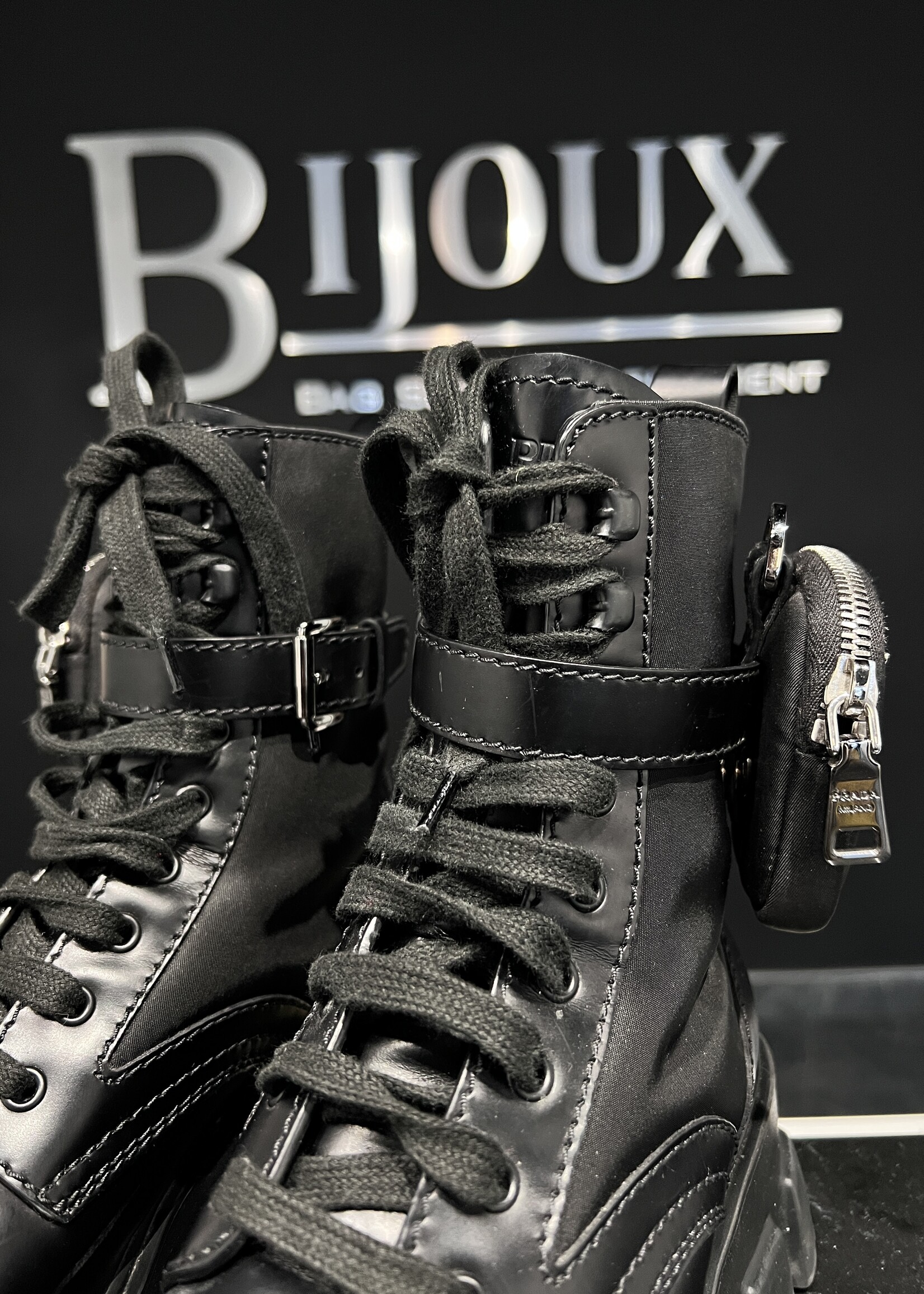 Prada Prada Monolith With Pouch  Boots 6.5M/9W