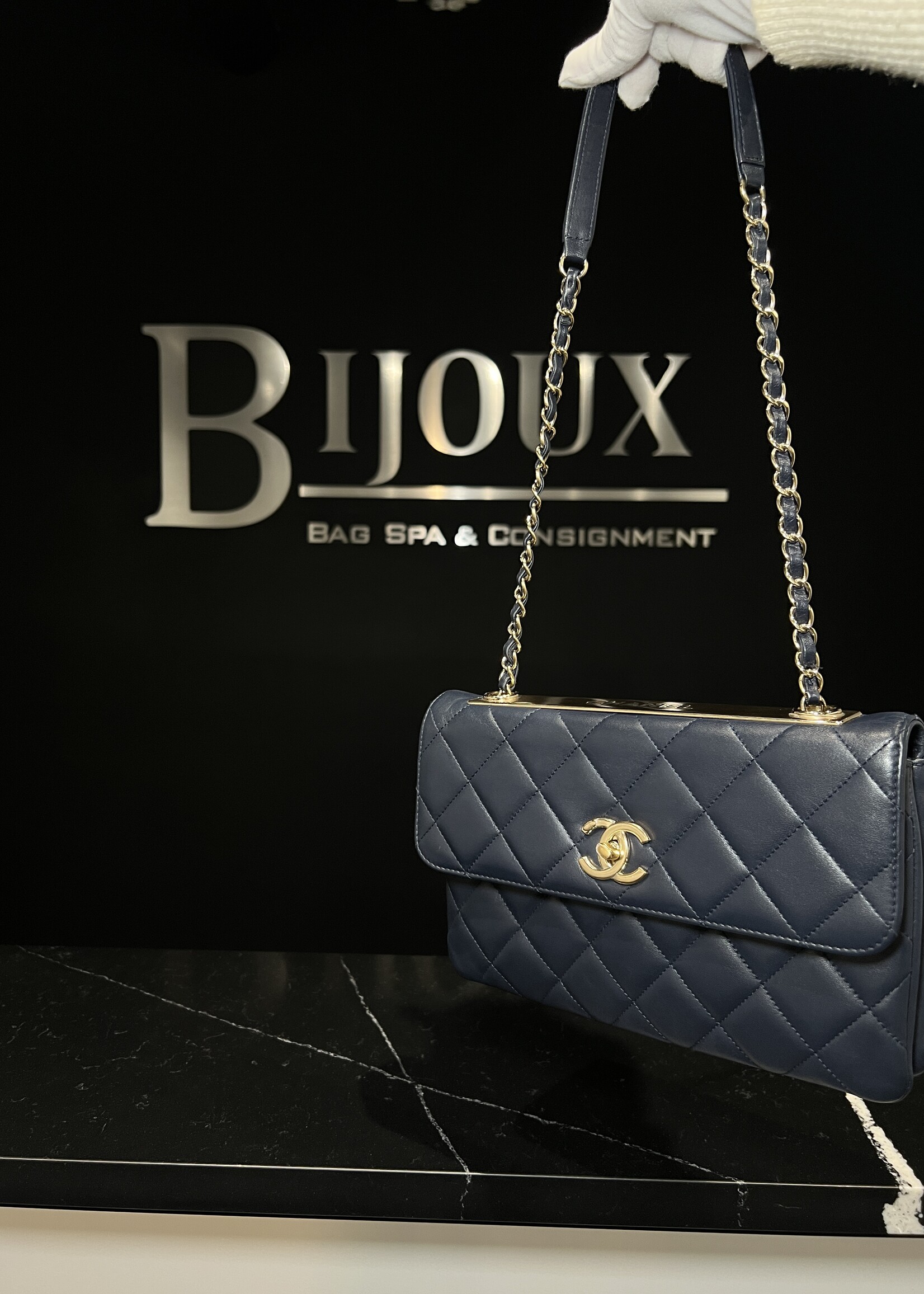 Chanel Chanel Trendy Navy Flap Bag