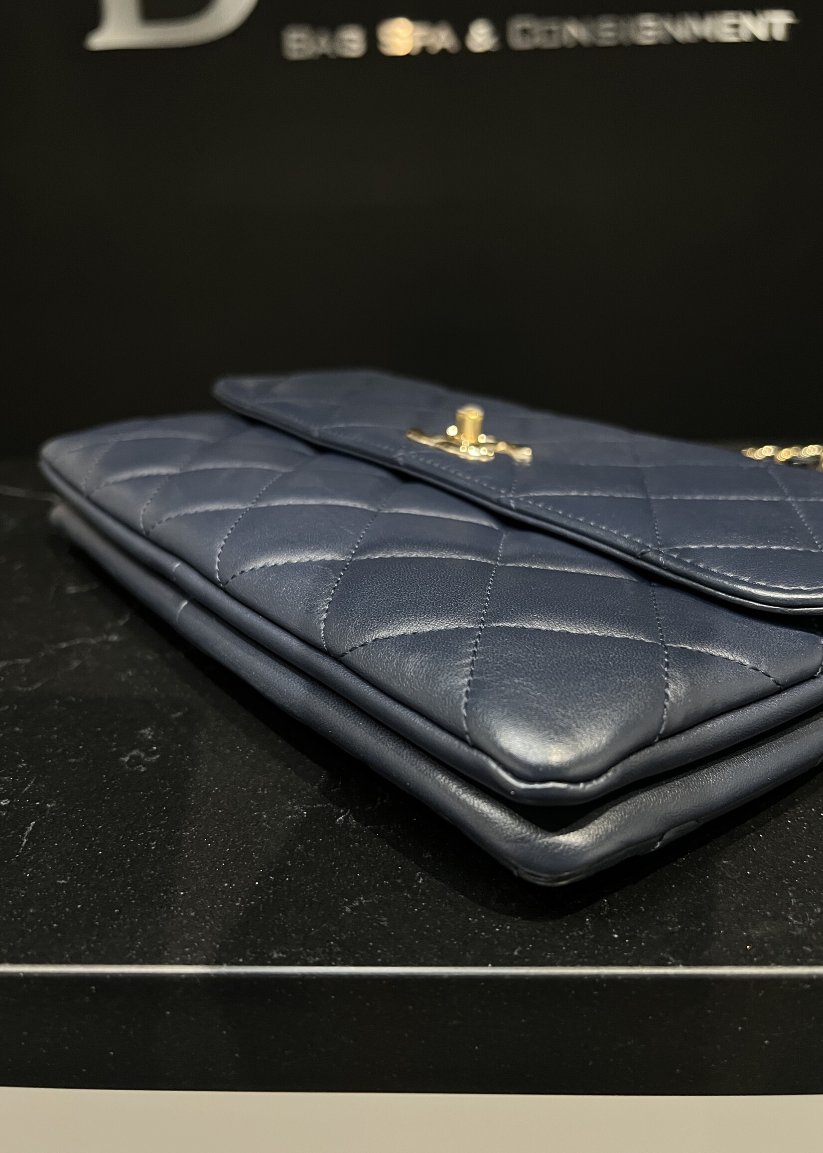 Chanel SOLD- Chanel Trendy Navy Medium Flap Bag