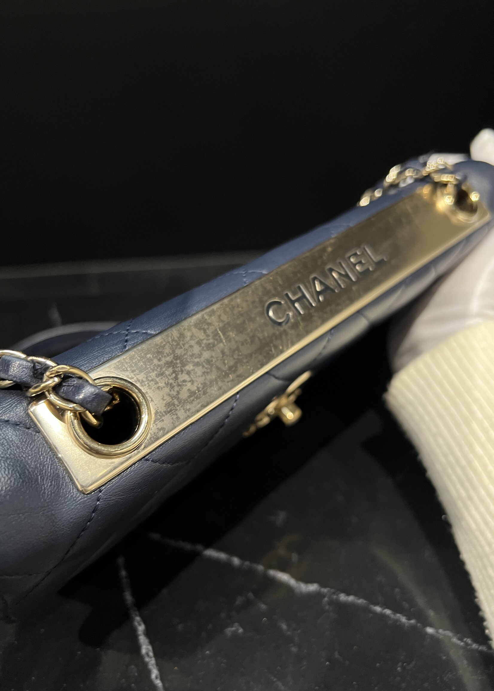 Chanel SOLD- Chanel Trendy Navy Medium Flap Bag