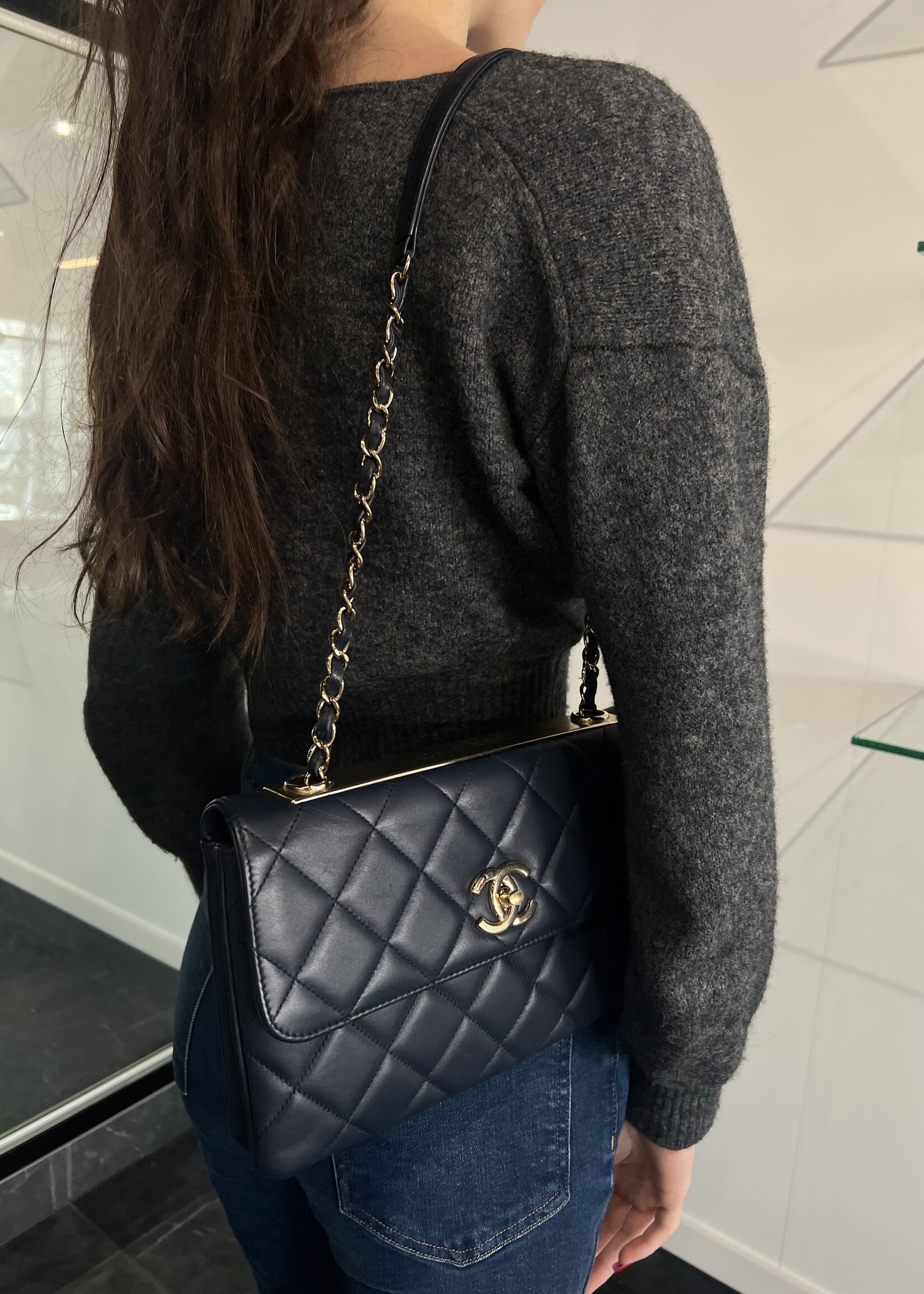 Chanel Chanel Trendy Navy Flap Bag