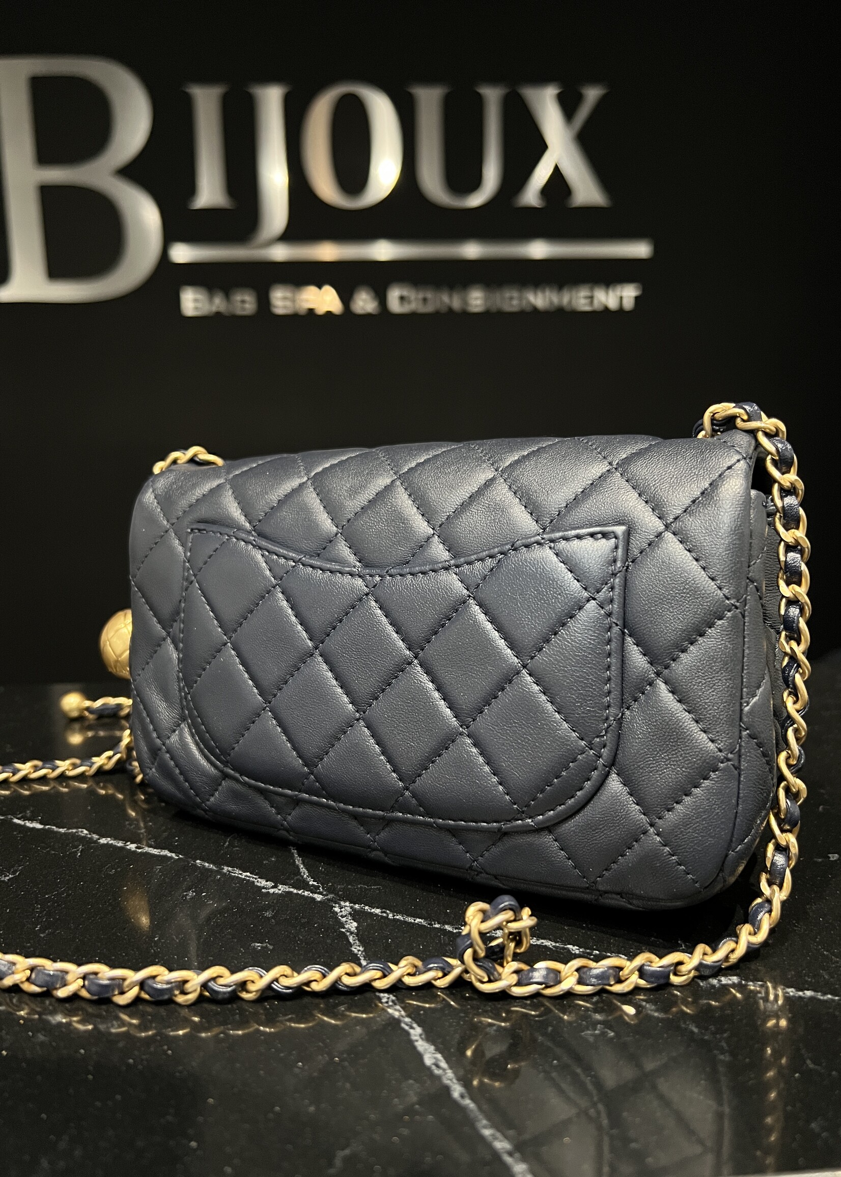 Chanel Chanel Mini Flap Navy Pearl