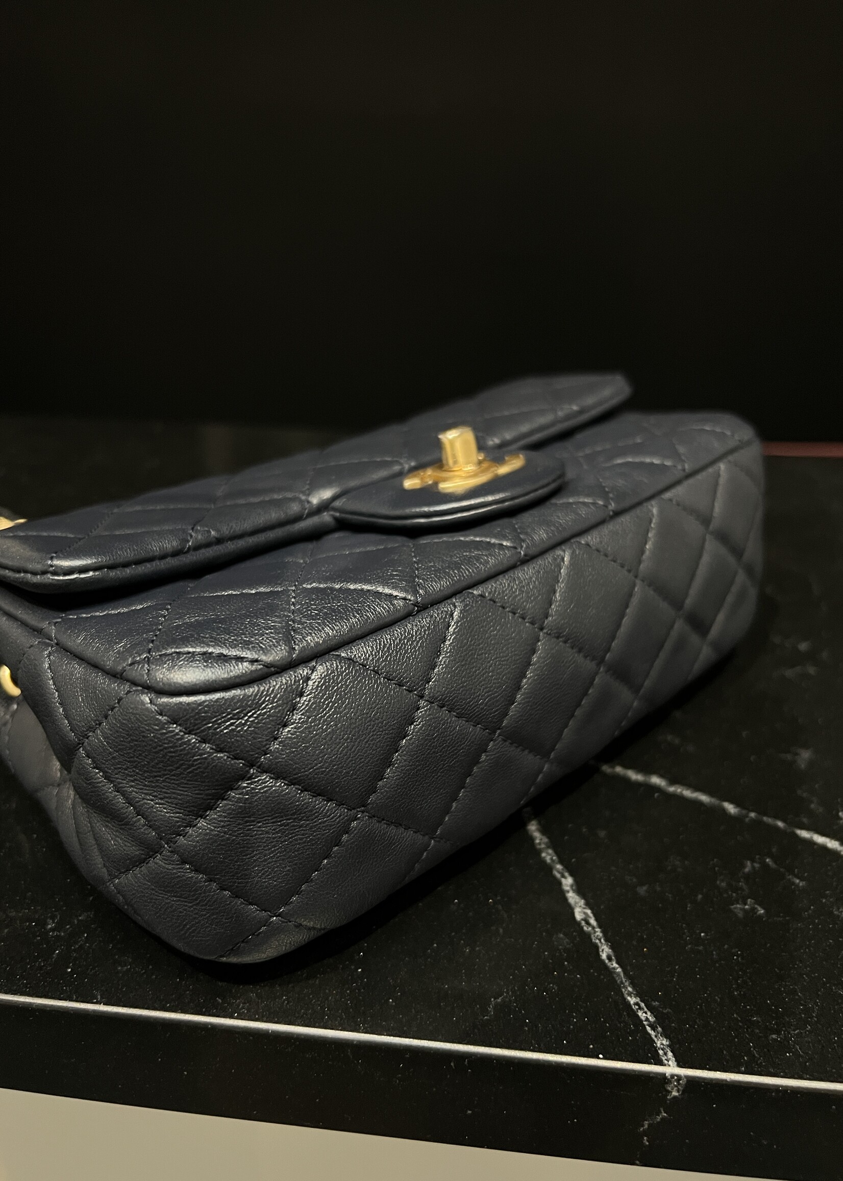 Chanel Chanel Mini Flap Navy Pearl