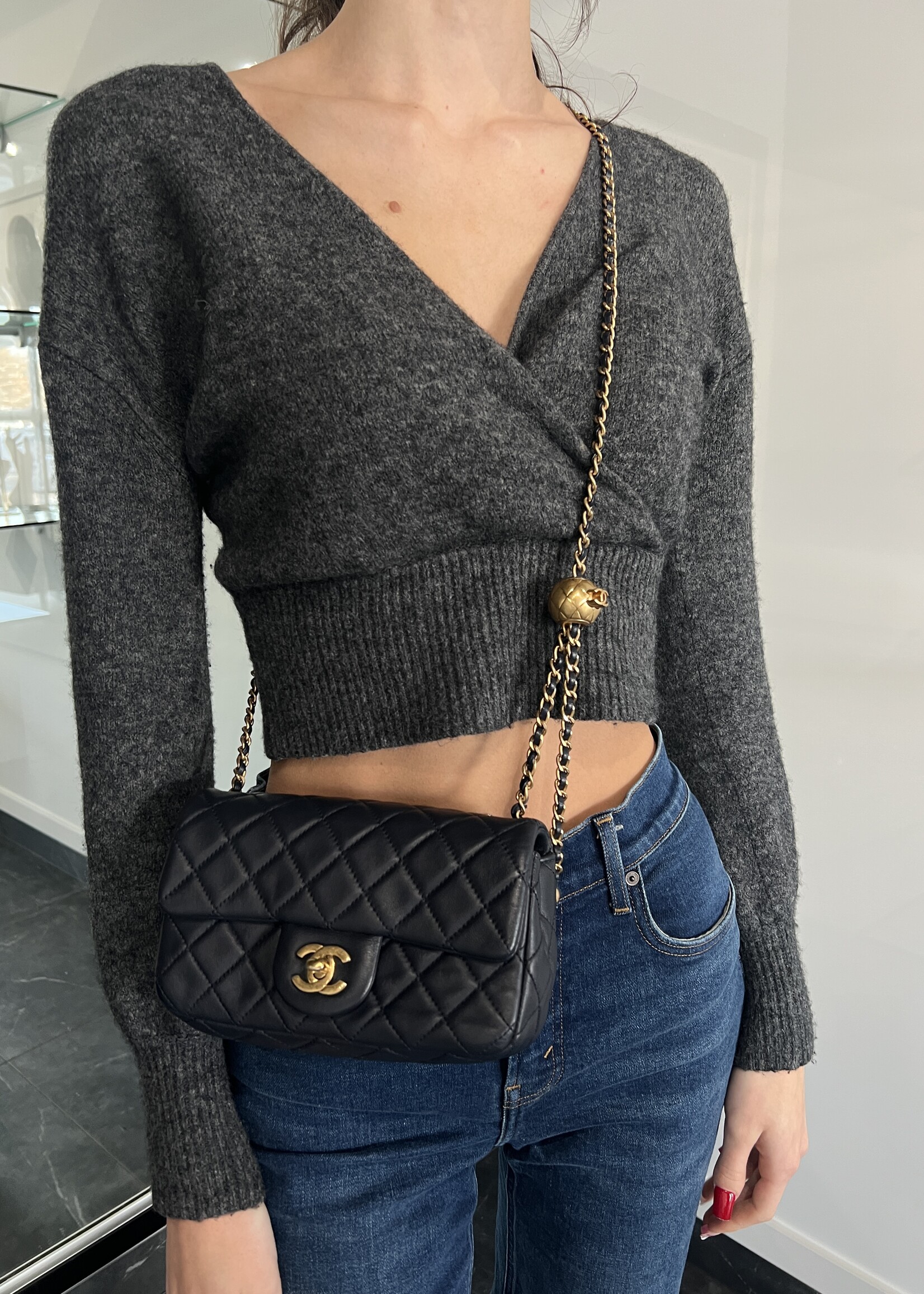 Chanel Chanel Mini Flap Navy Pearl