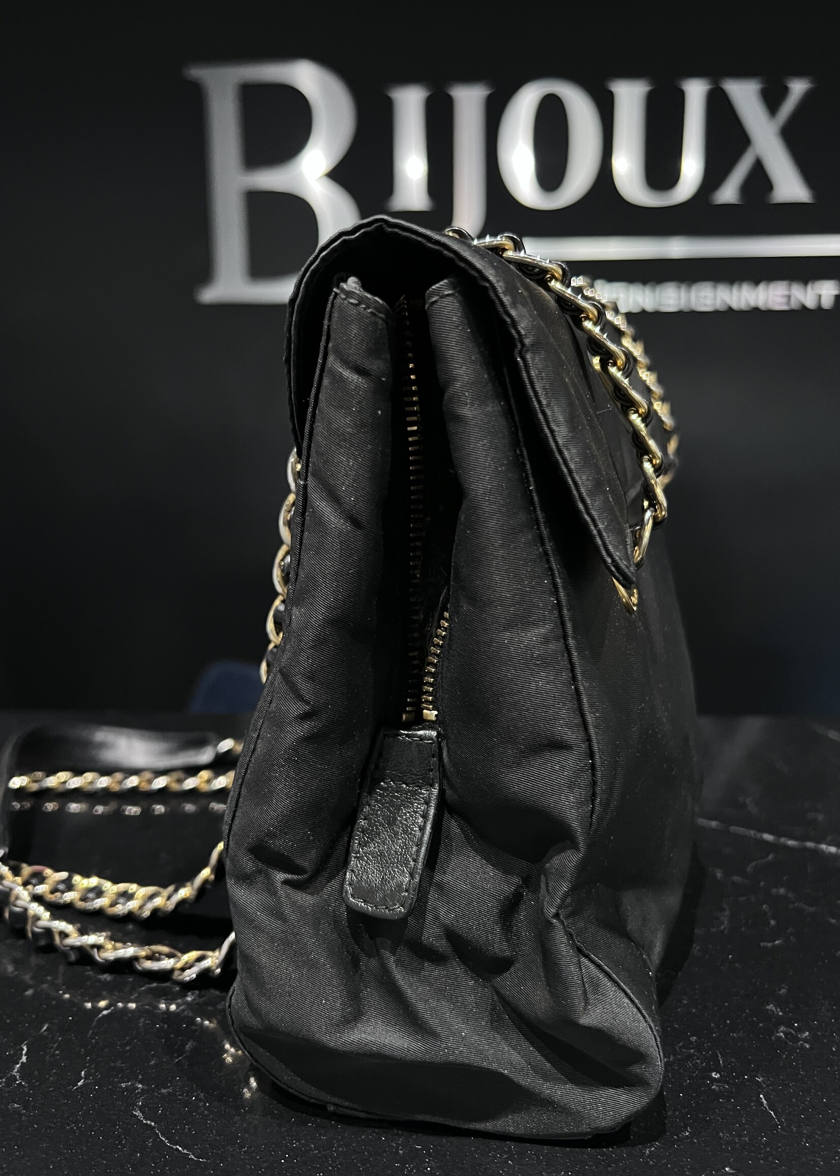 Prada Prada Tessuto Nylon Chain Shoulder Bag