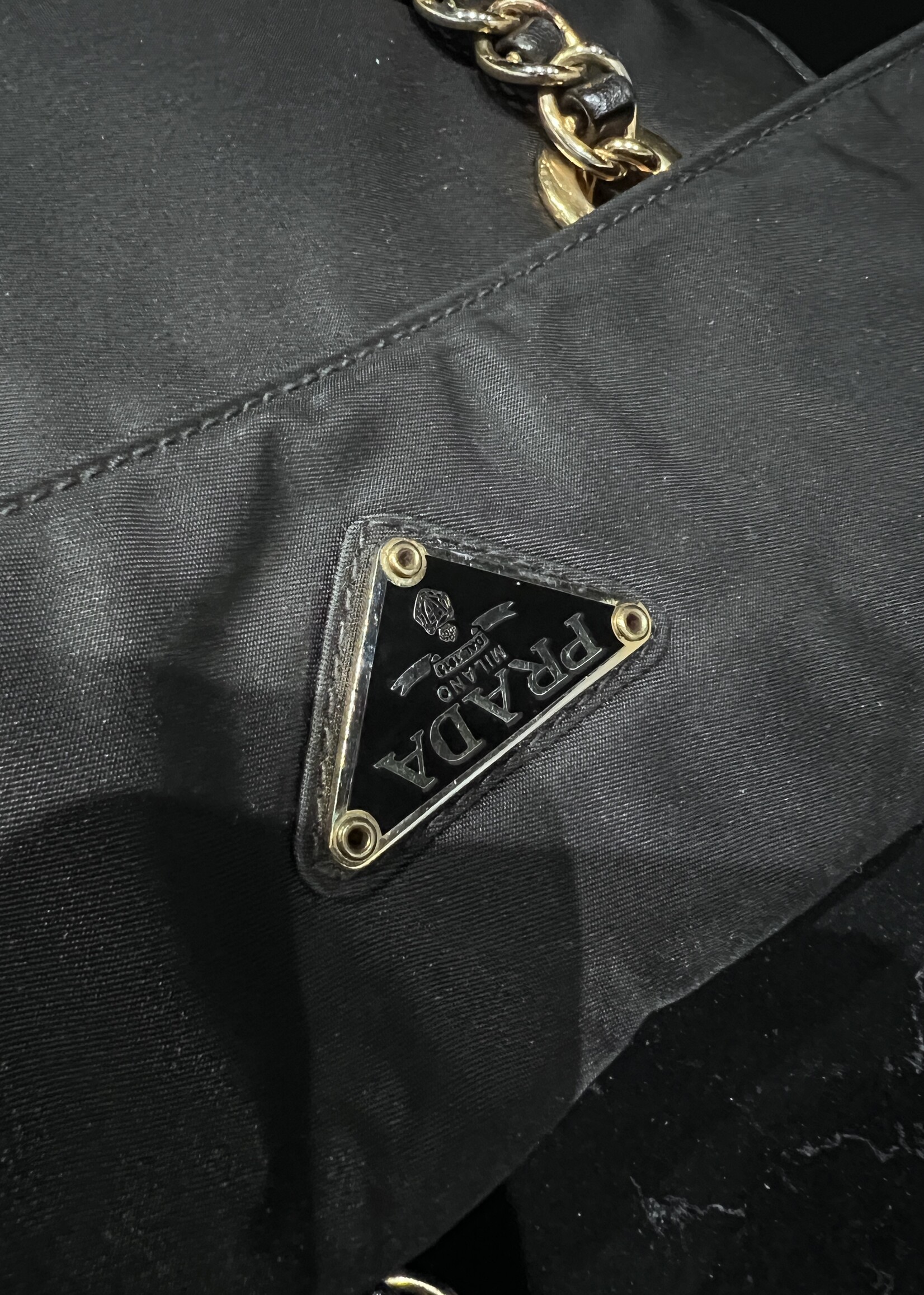 Prada Prada Tessuto Nylon Chain Shoulder Bag