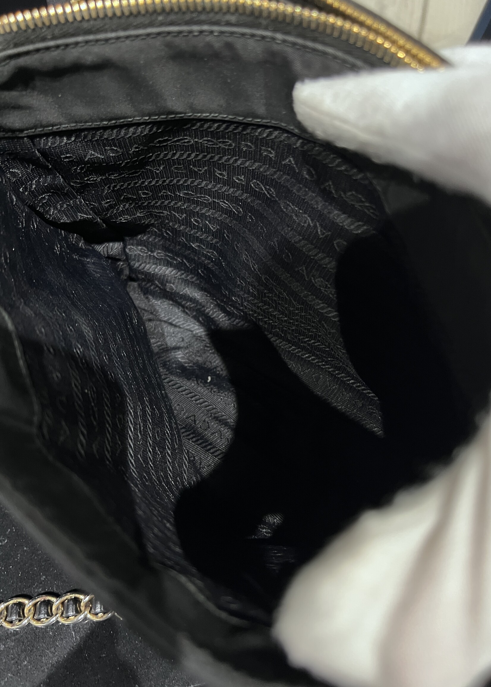 Prada Prada Tessuto Nylon Chain Shoulder Bag