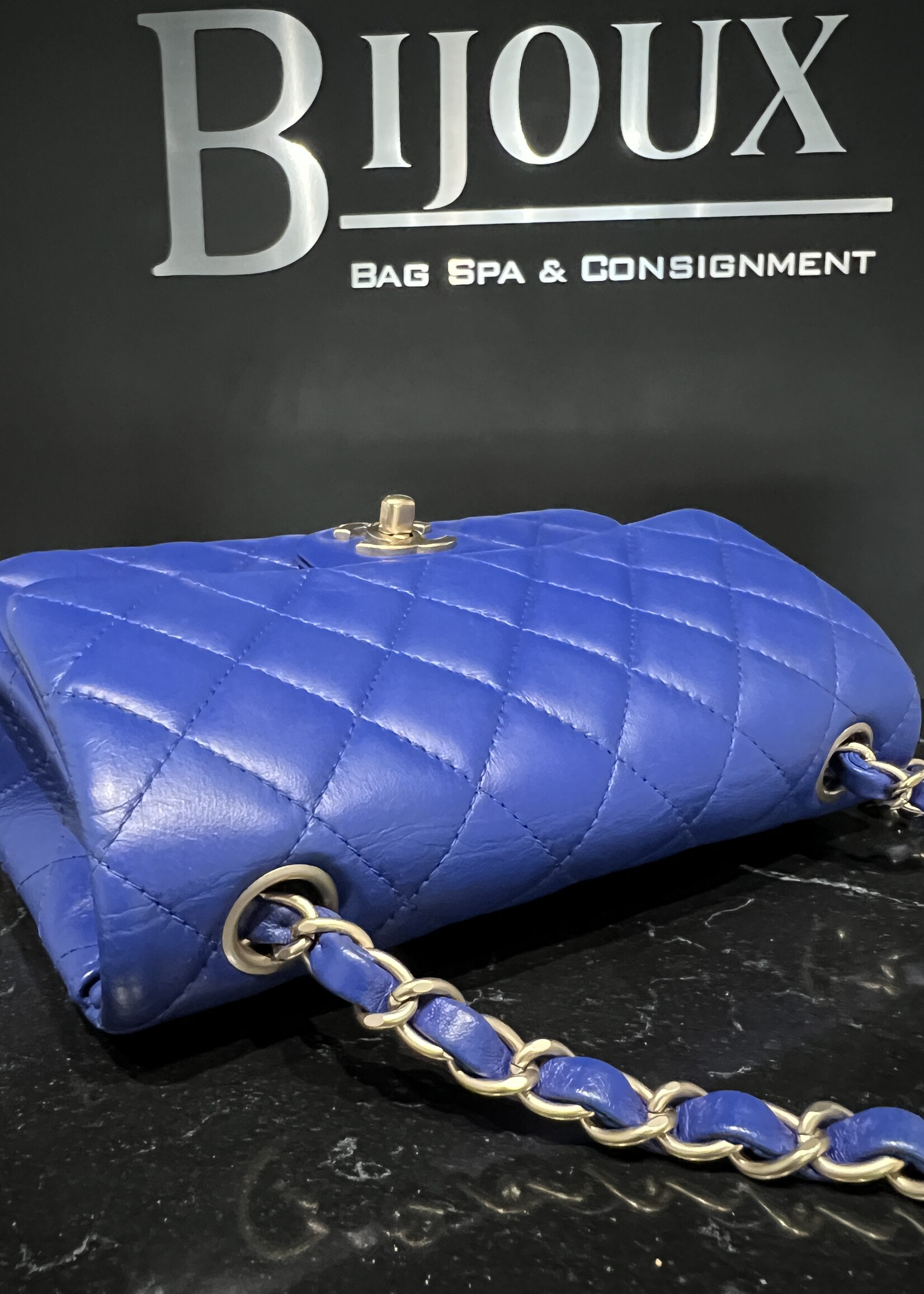 Chanel Chanel Rectangle Mini Flap Blue 17 Series