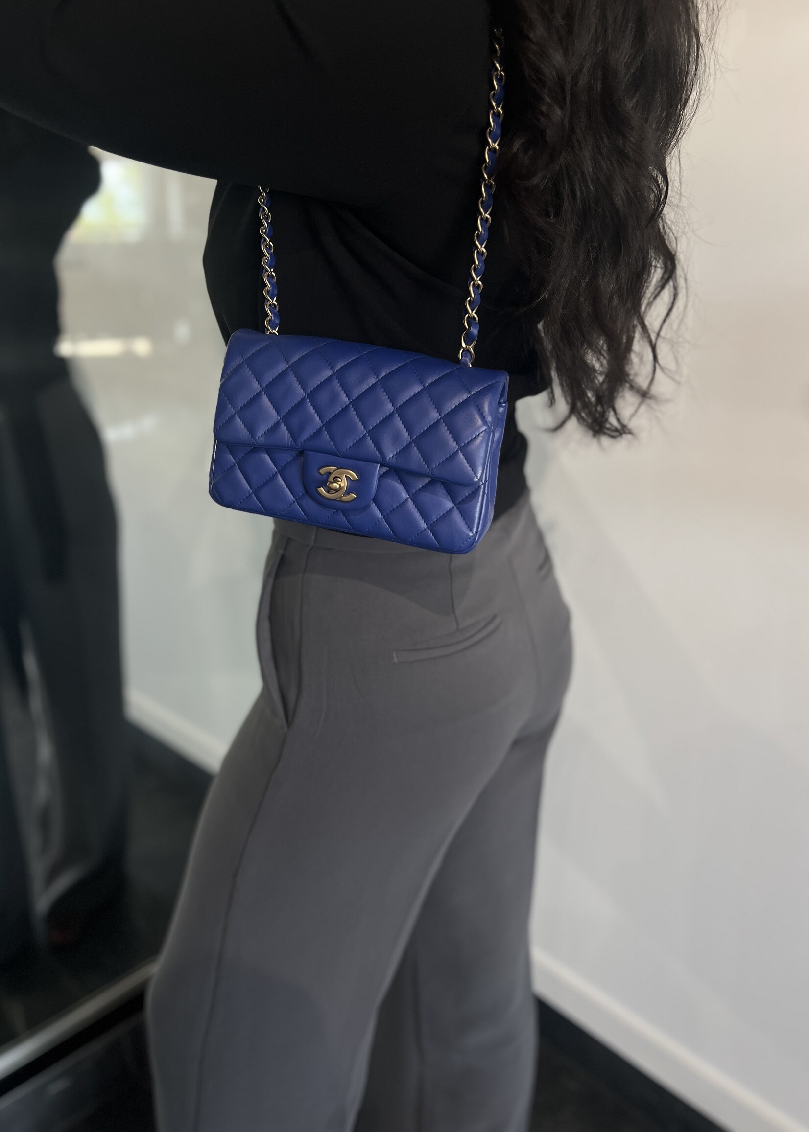 Chanel Chanel Rectangle Mini Flap Blue 17 Series