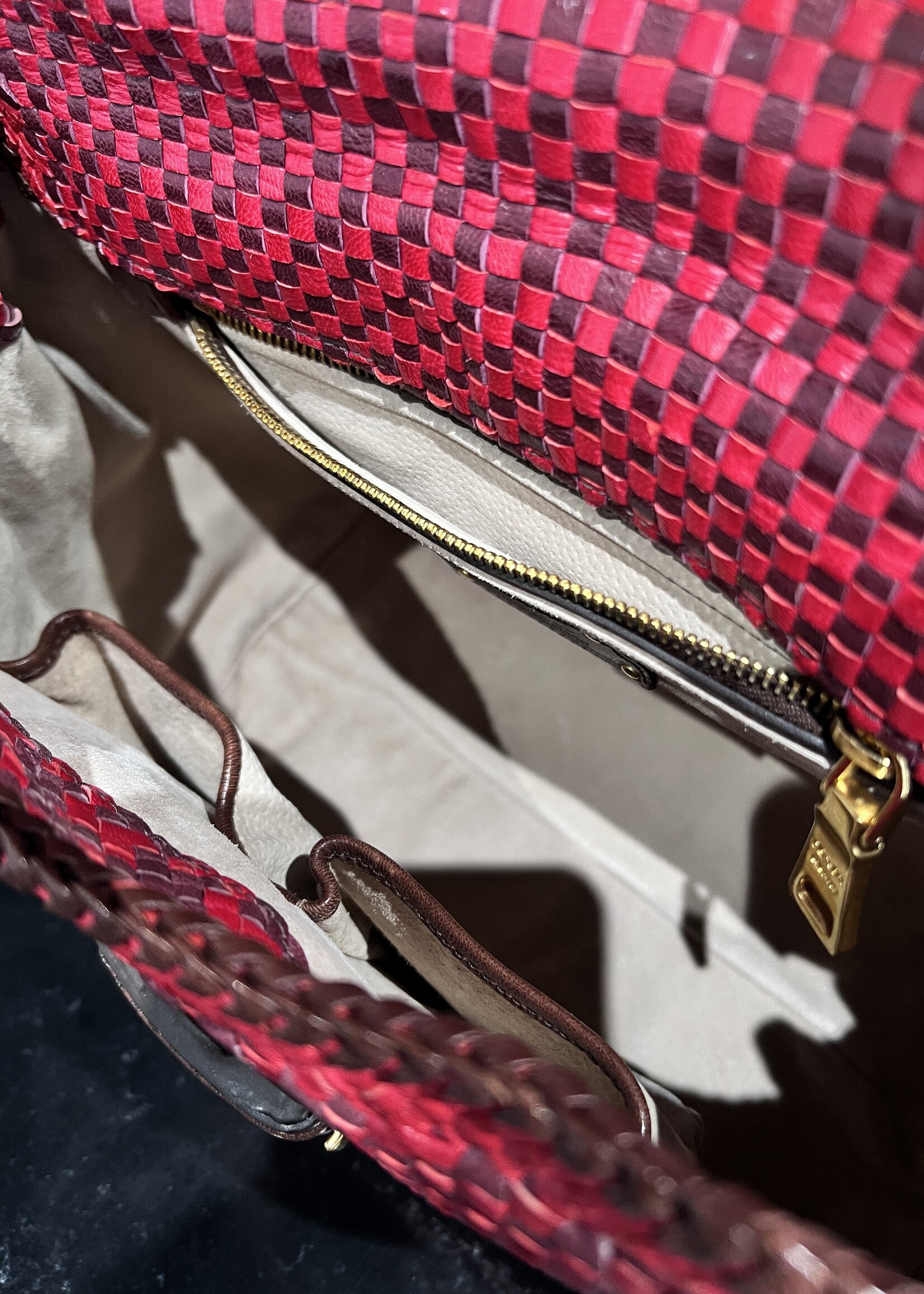 Prada SOLD - Prada Red Woven Tote