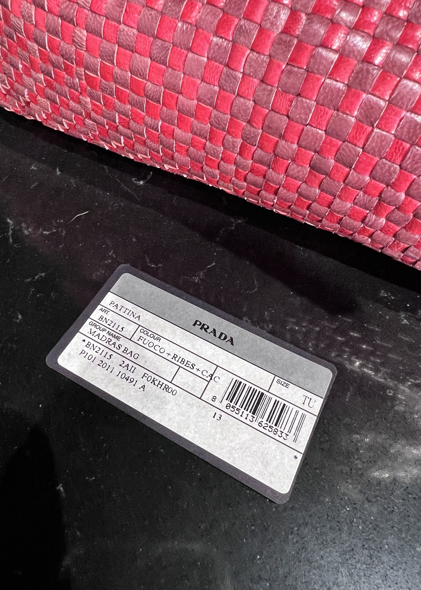 Prada Prada Red Woven Tote