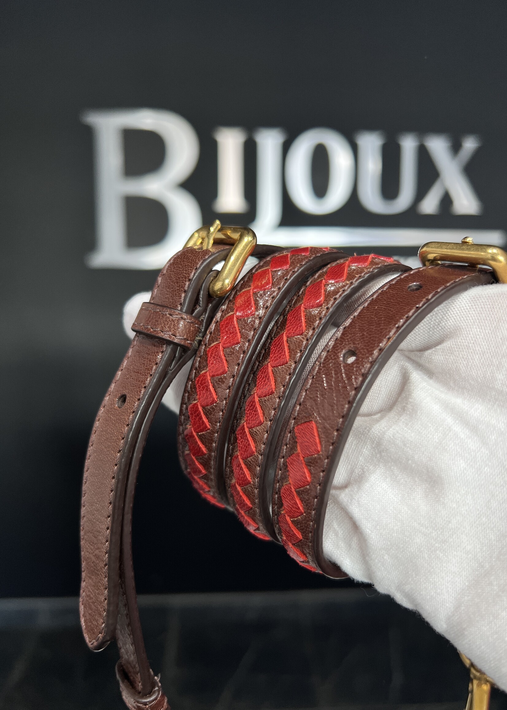 Prada Prada Red Woven Tote