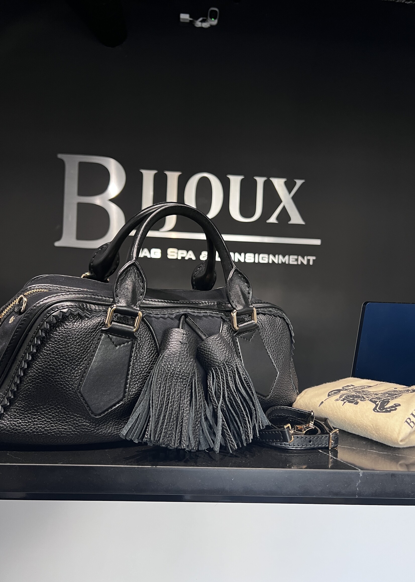 Burberry SOLD - Burberry Navy Tassle Prorsum