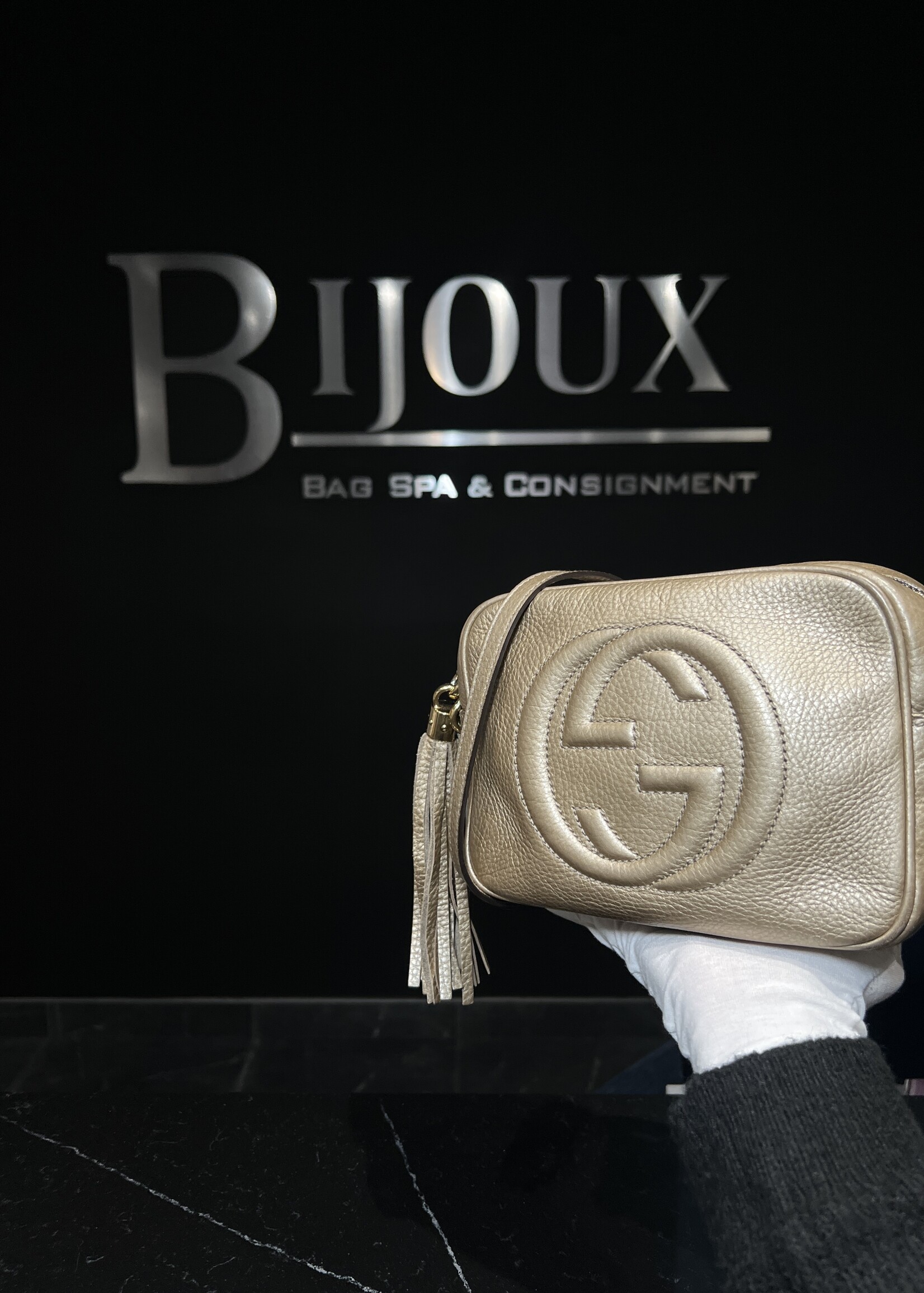 Gucci SOLD - Gucci Gold  Disco Soho Bag