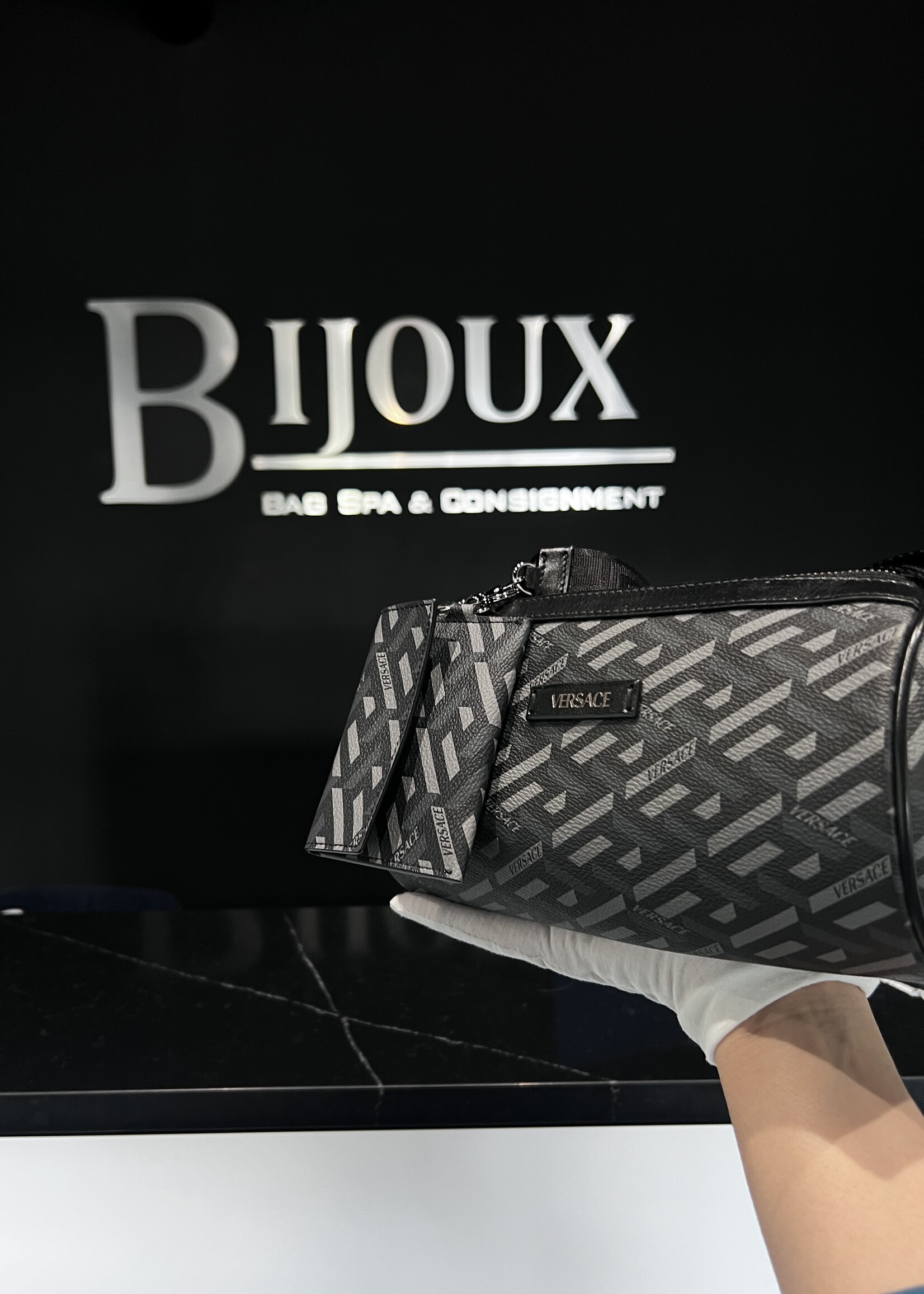 Versace SOLD - Versace Le Greca Crossbody