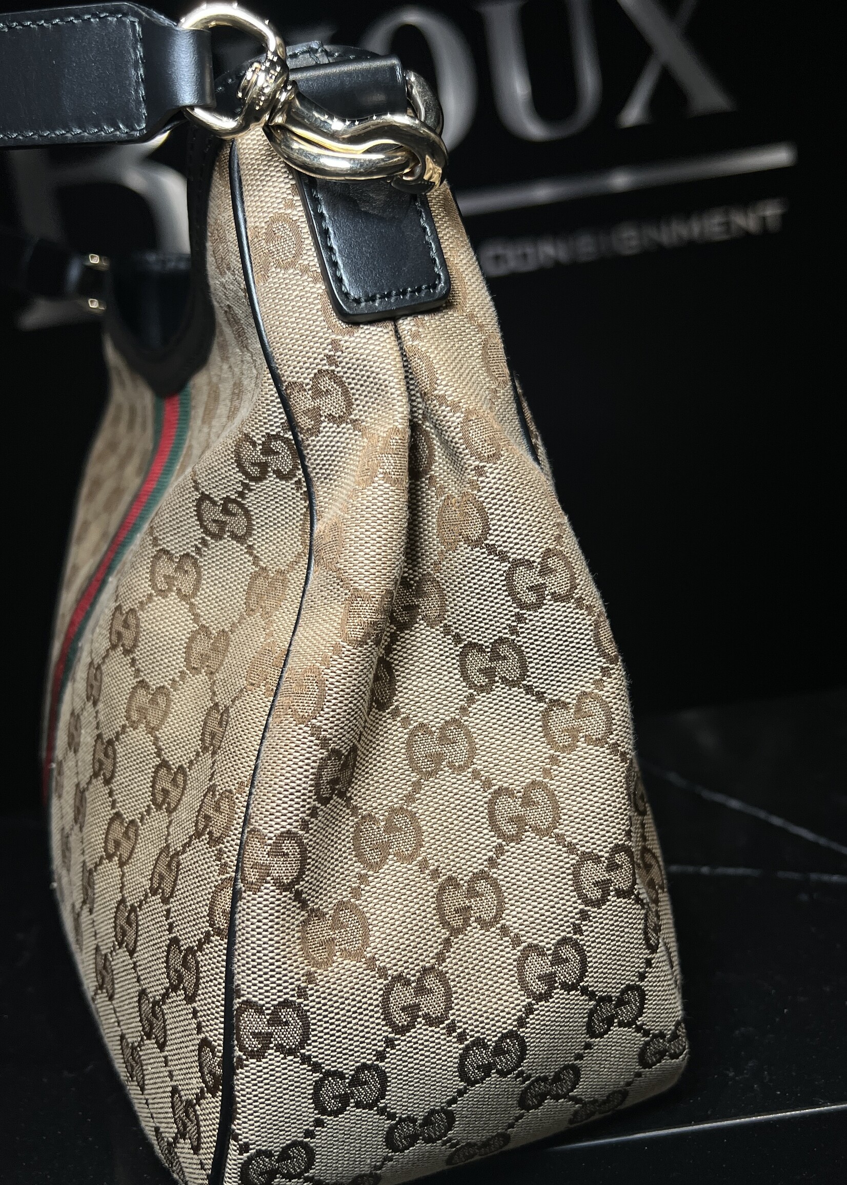 Gucci SOLD - Gucci Canvas Web Sherry Line Shoulder Bag