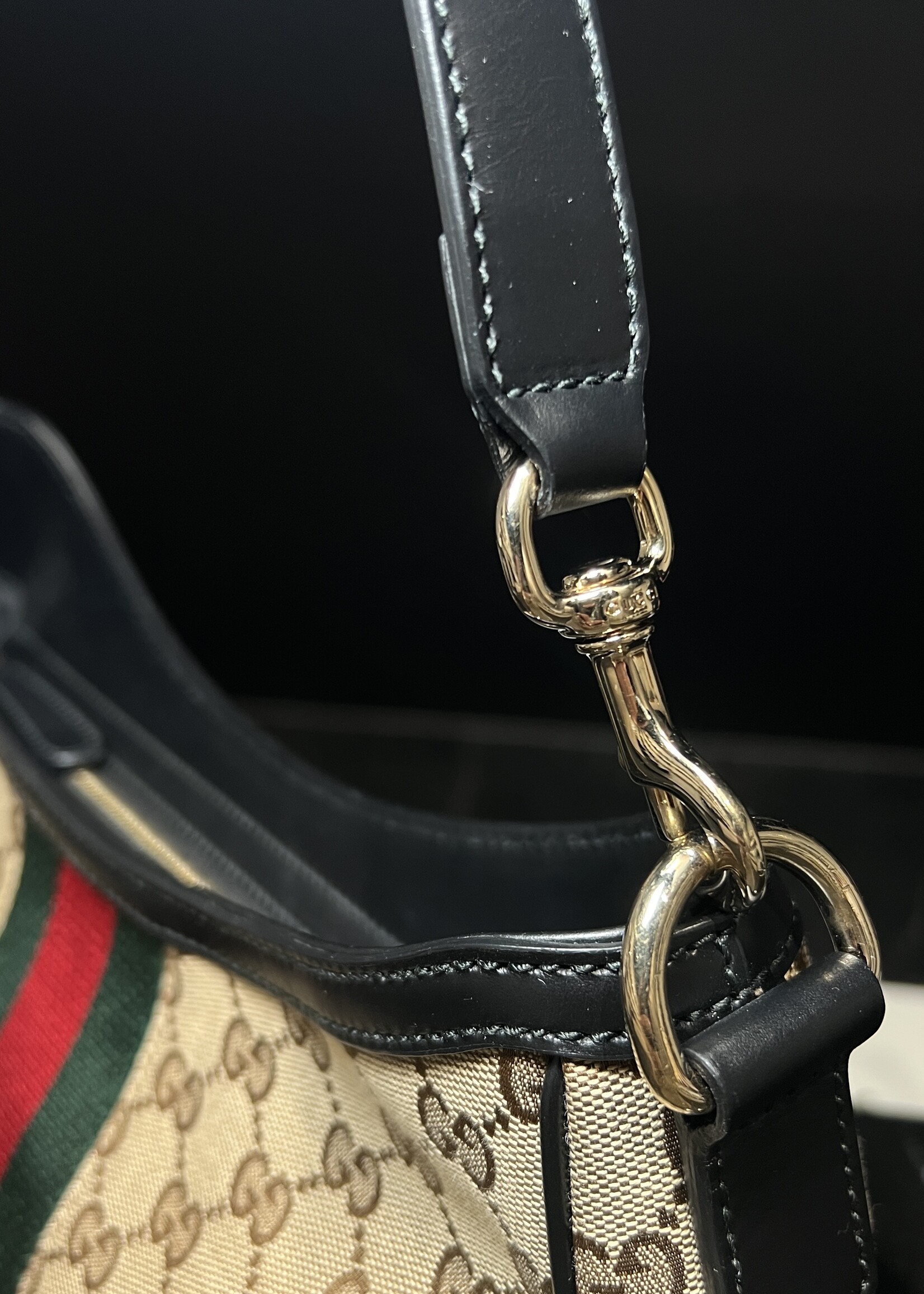 Gucci SOLD - Gucci Canvas Web Sherry Line Shoulder Bag