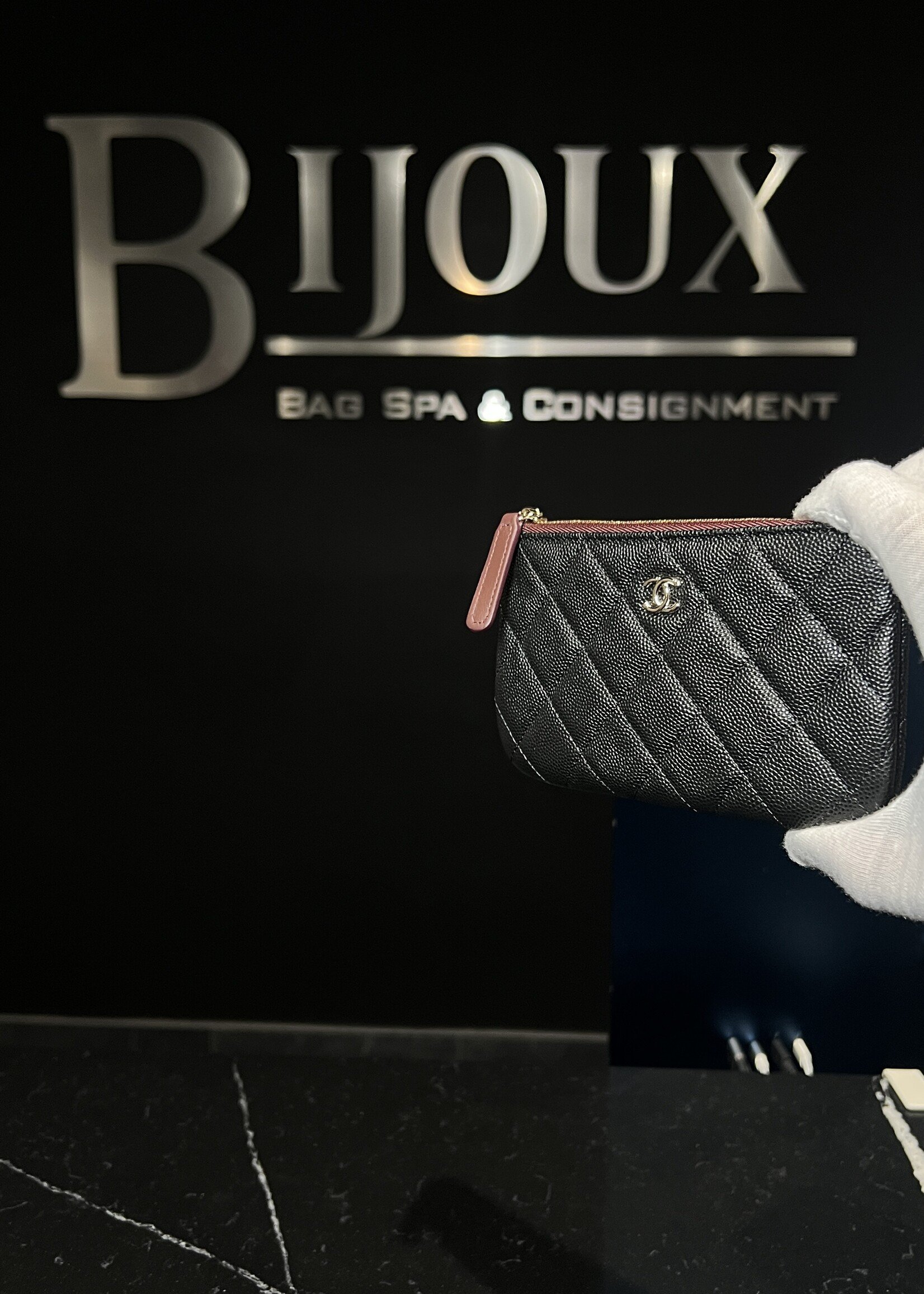 Chanel SOLD - Chanel Caviar Quilted Classic Zip Pouch