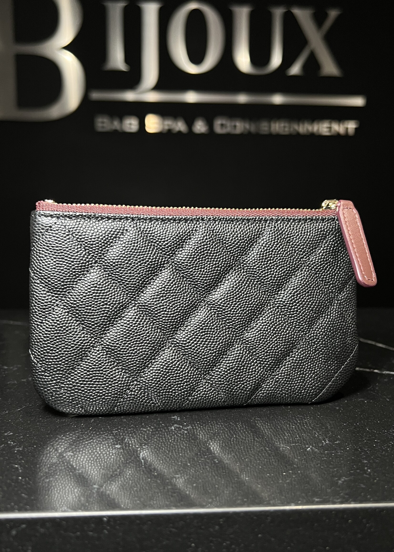 Chanel Chanel Caviar Quilted Classic Zip Pouch
