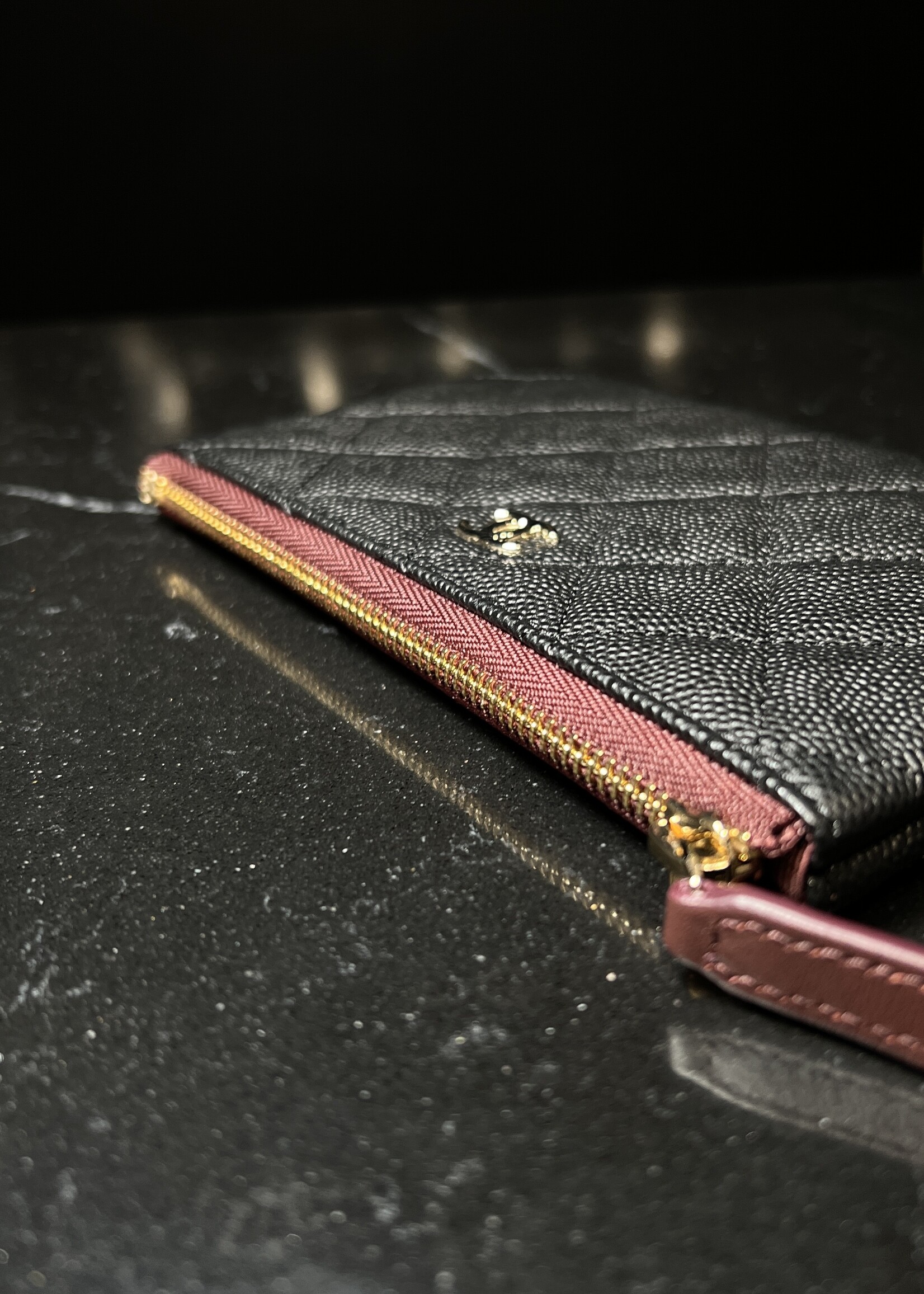 Chanel Chanel Caviar Quilted Classic Zip Pouch