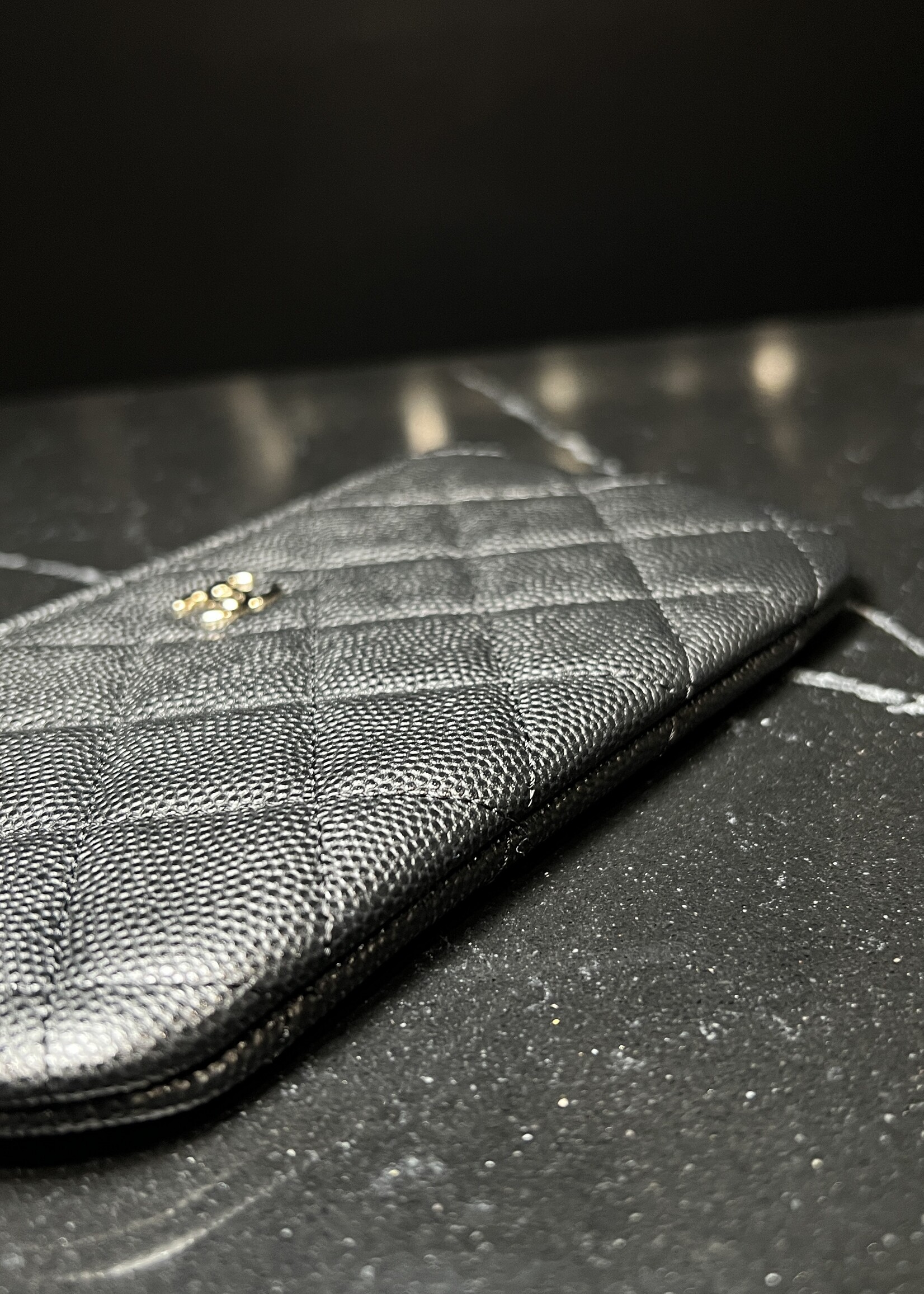 Chanel Chanel Caviar Quilted Classic Zip Pouch
