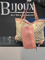 Gucci SOLD- Gucci Pink Trim Tote