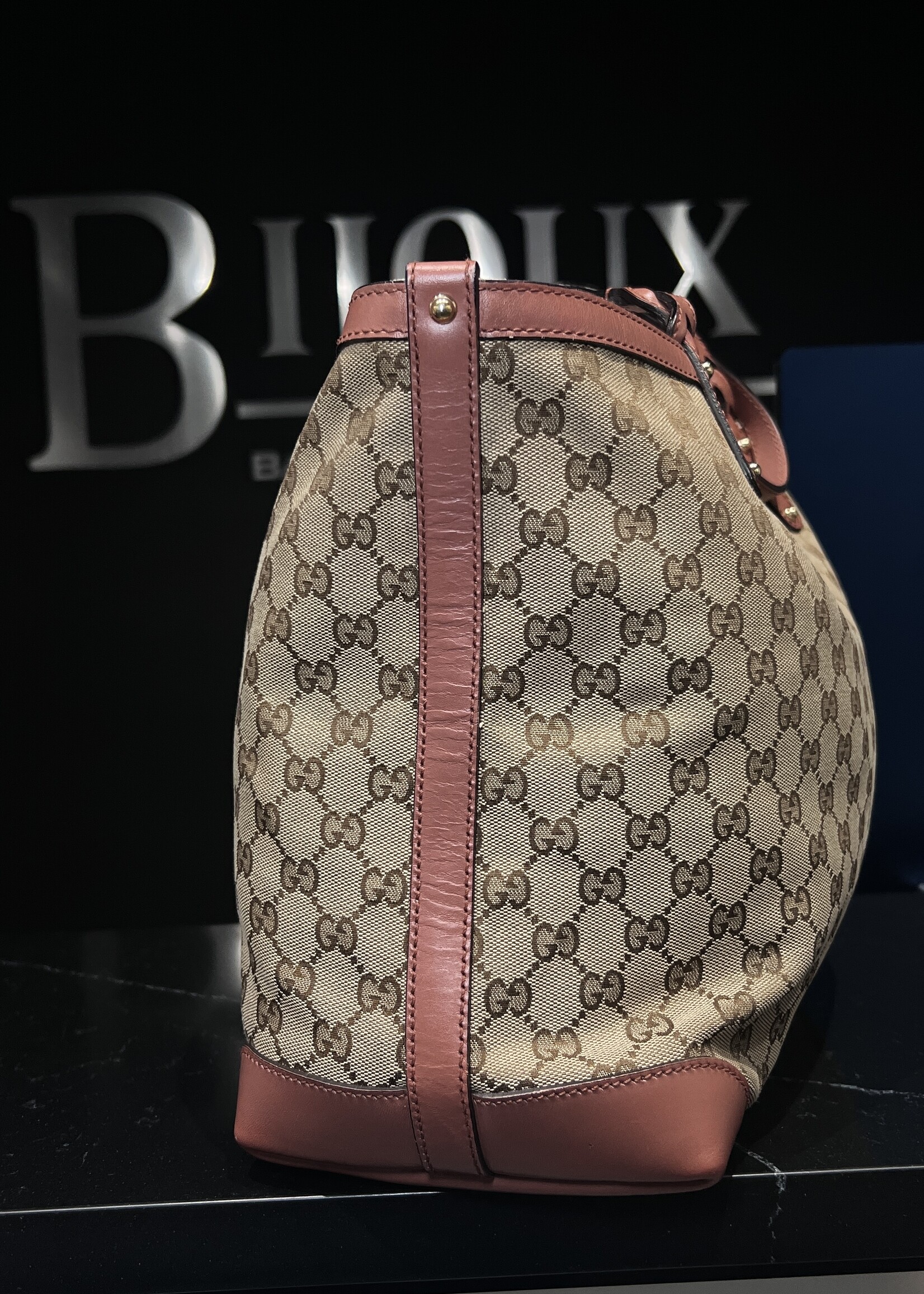Gucci SOLD- Gucci Pink Trim Tote