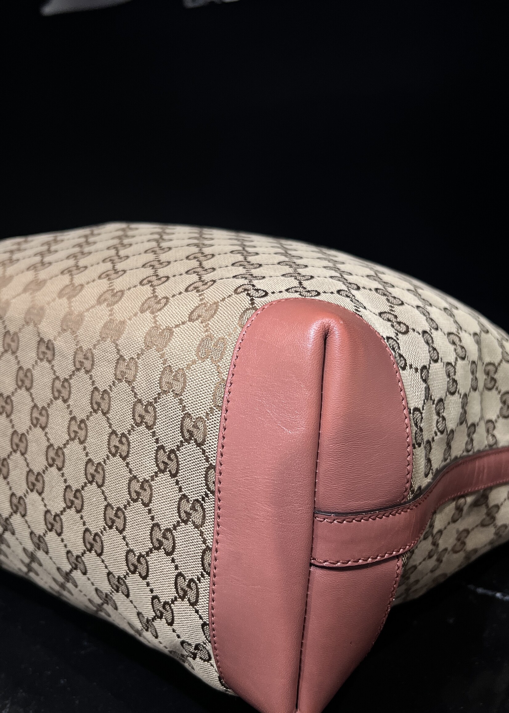 Gucci SOLD- Gucci Pink Trim Tote