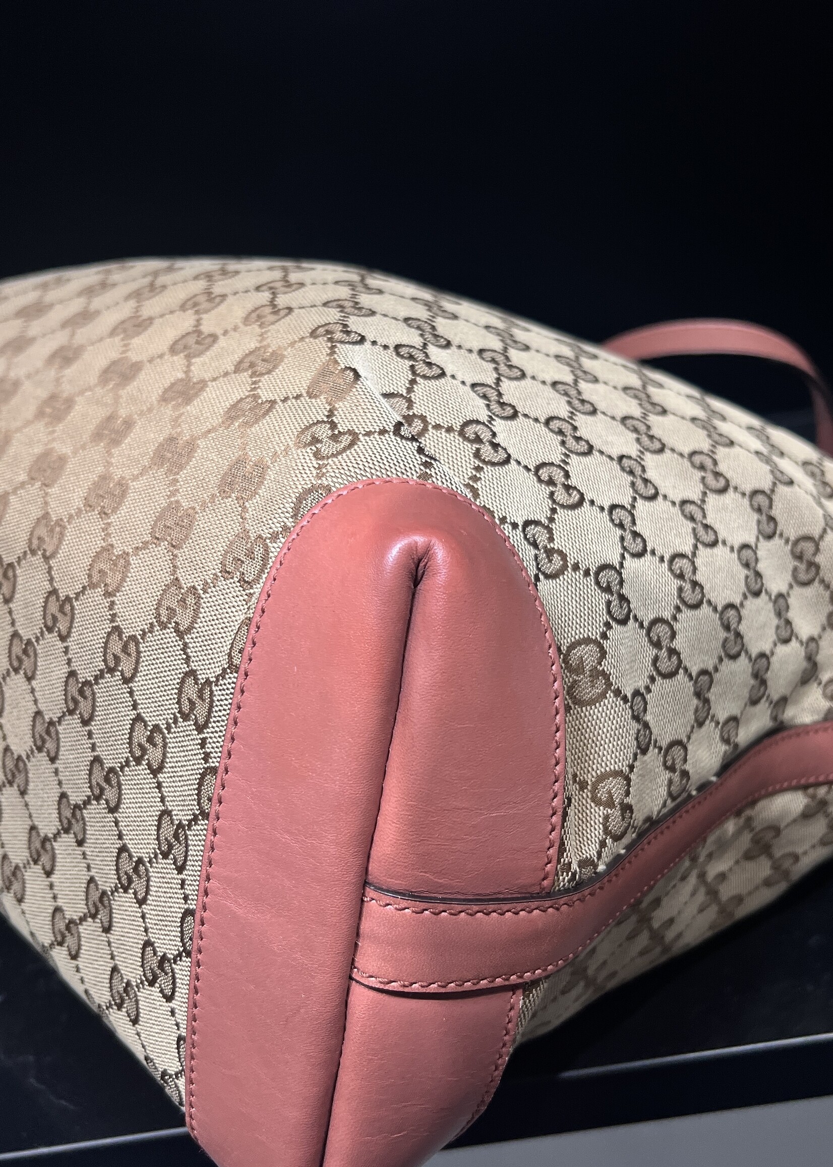 Gucci SOLD- Gucci Pink Trim Tote