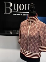 Gucci Gucci Monogram Print Red Zip Up- M