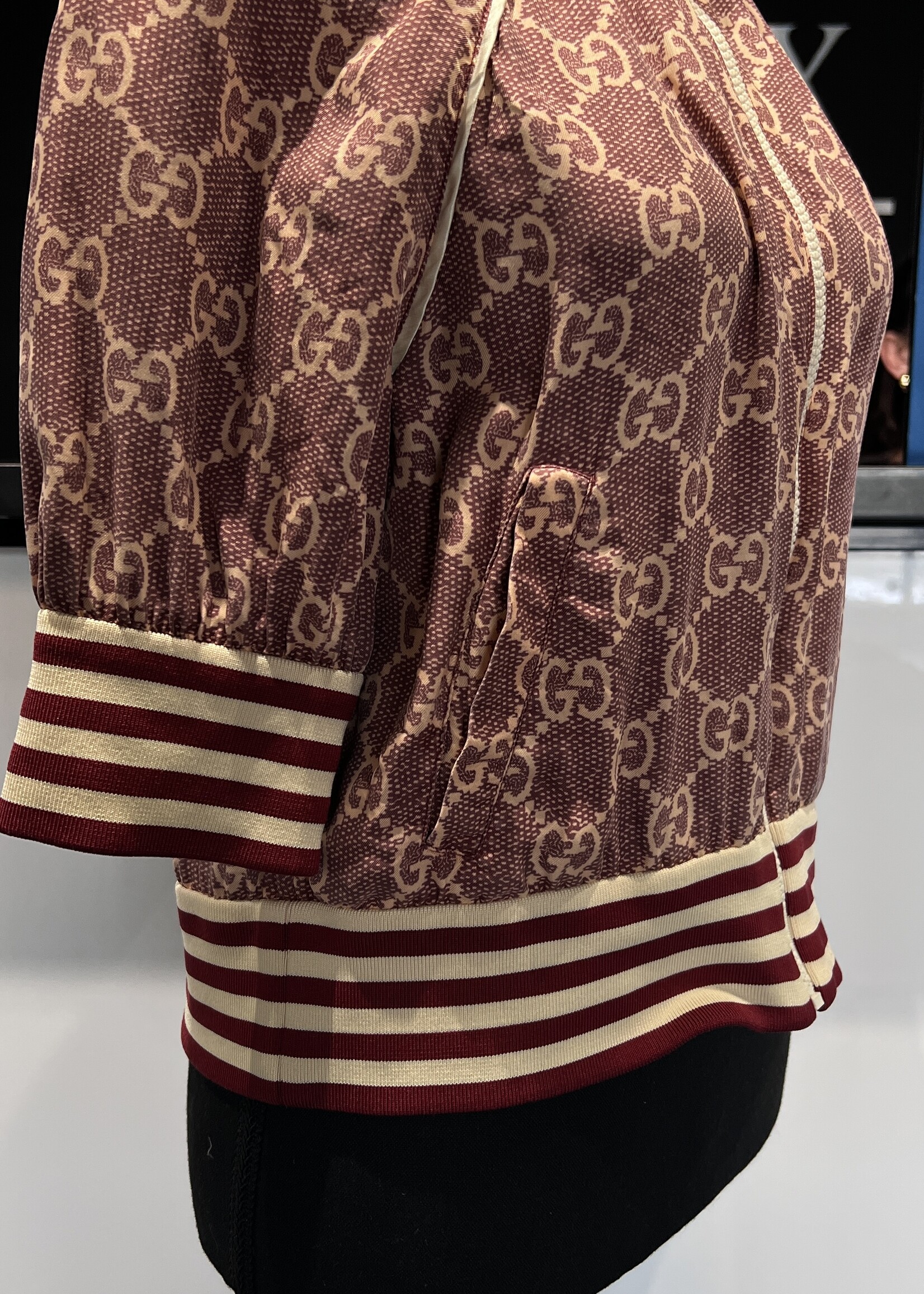 Gucci Gucci Monogram Print Red Zip Up- M